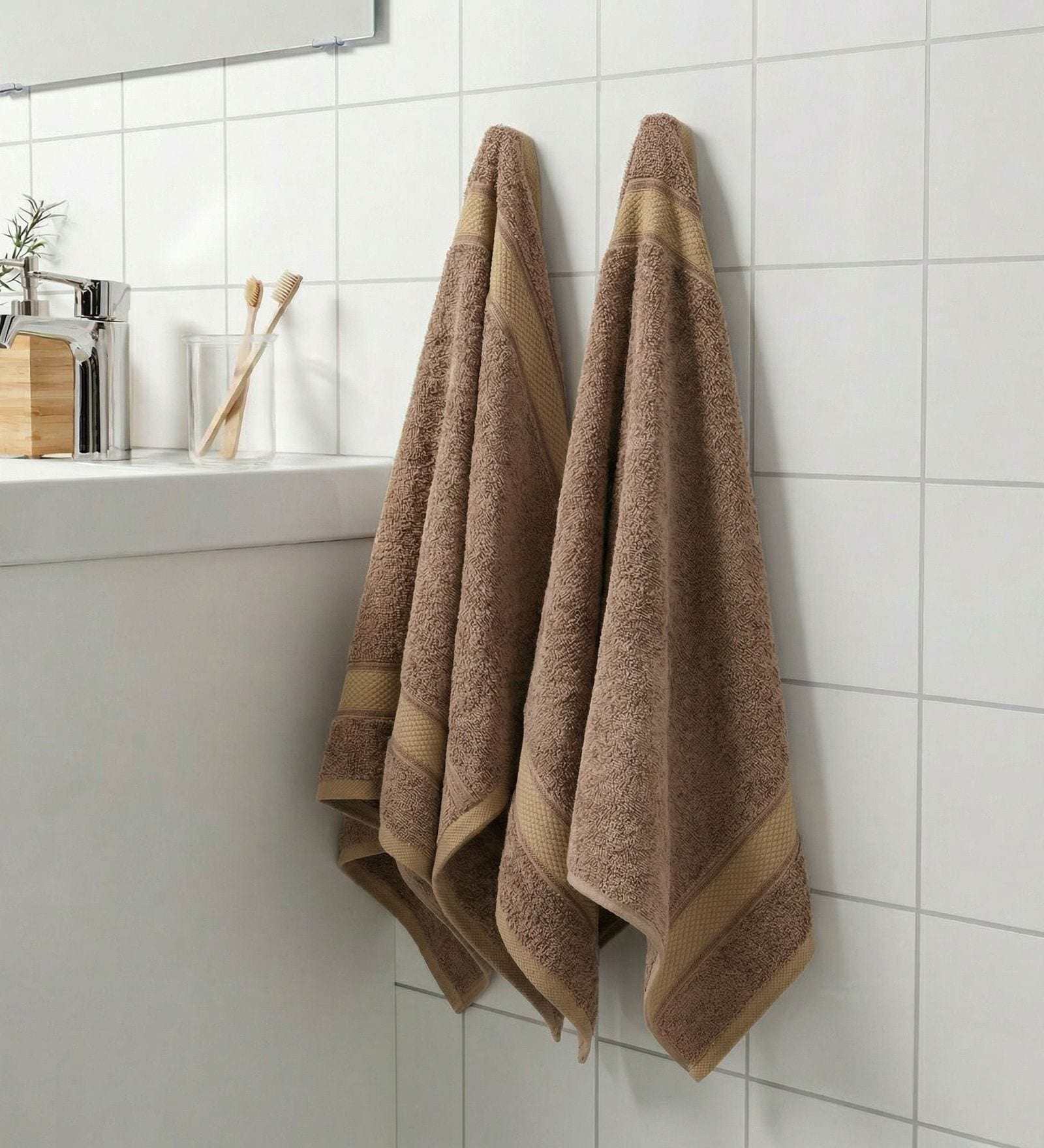 Brown 100% Cotton 600 Gsm Hand Towel
