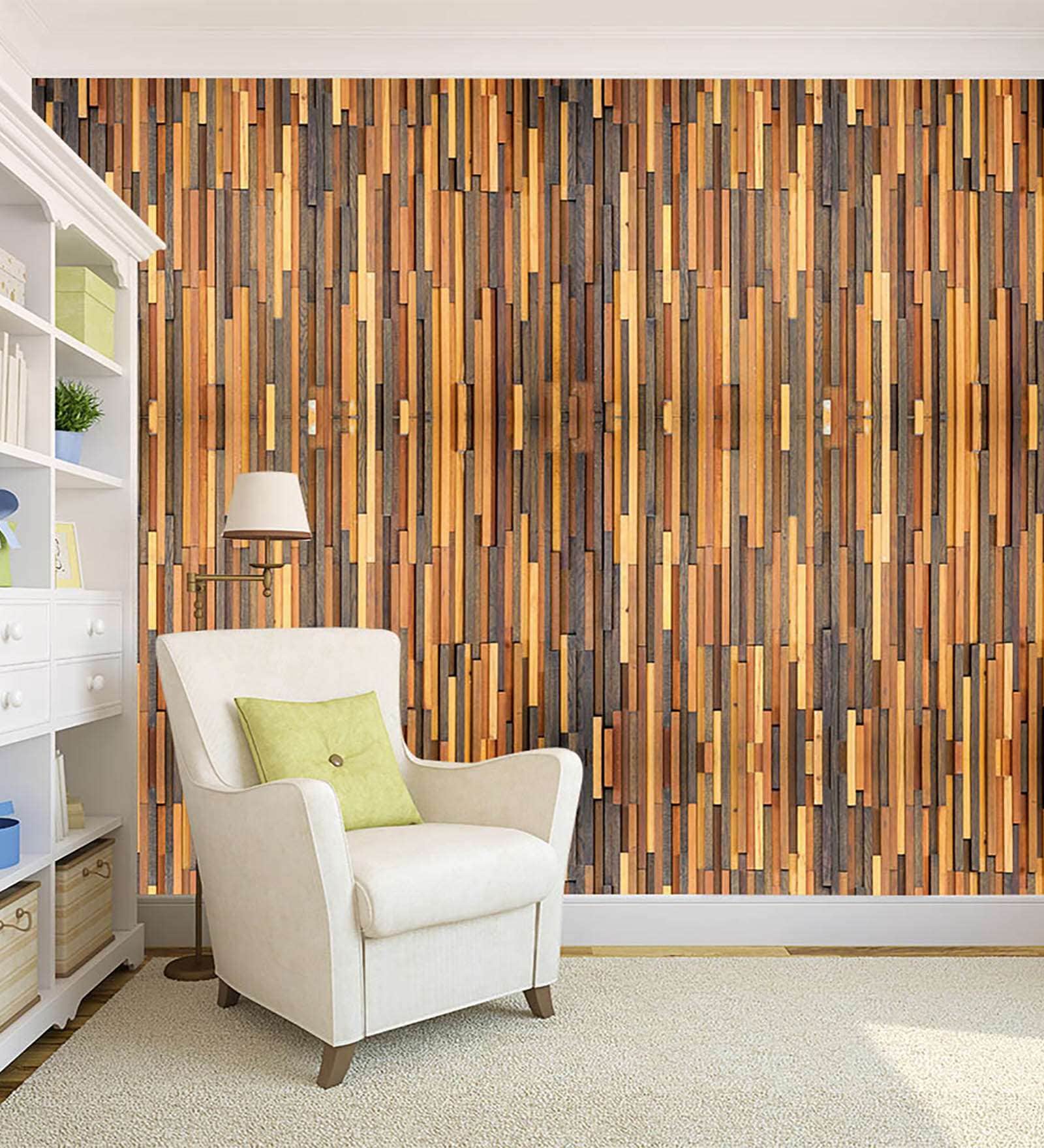 Brown 3D Theme Printed Peel And Stick Self Adhesive Wallpaper