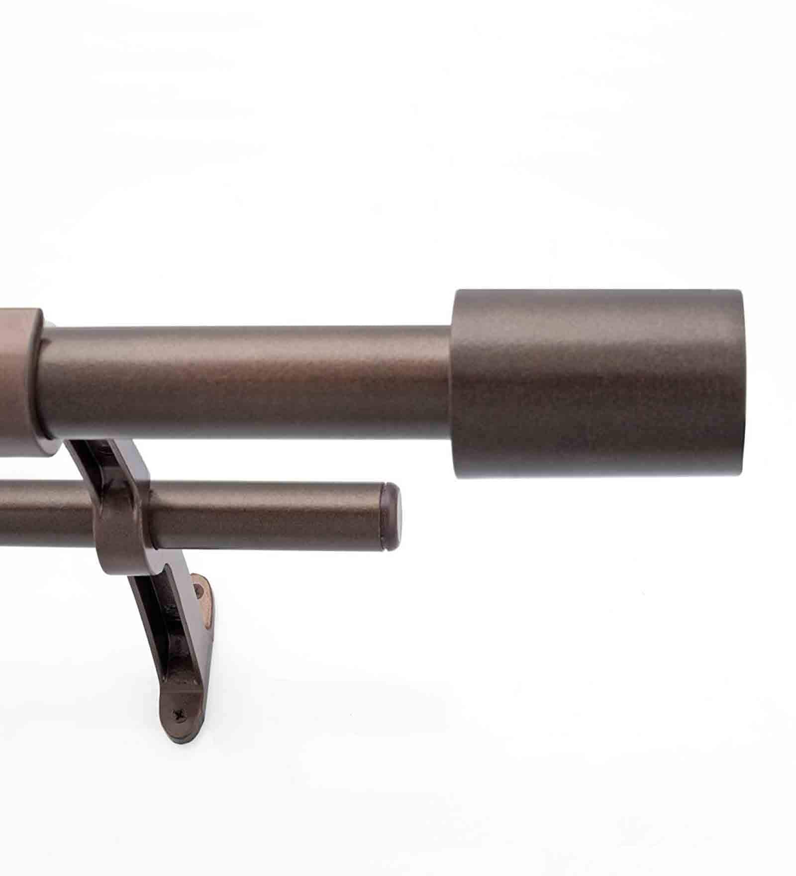 Brown Iron Curtain Ft Contents: Curtain Pole, Finials x 2, Brackets x 3, Screws & Fishers x 6