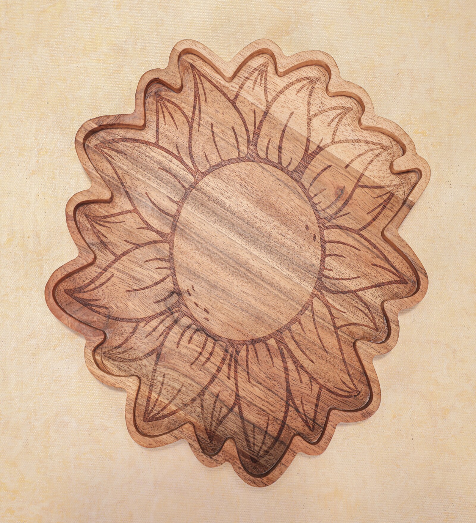 Brown Acacia Wood Appetizer Platter