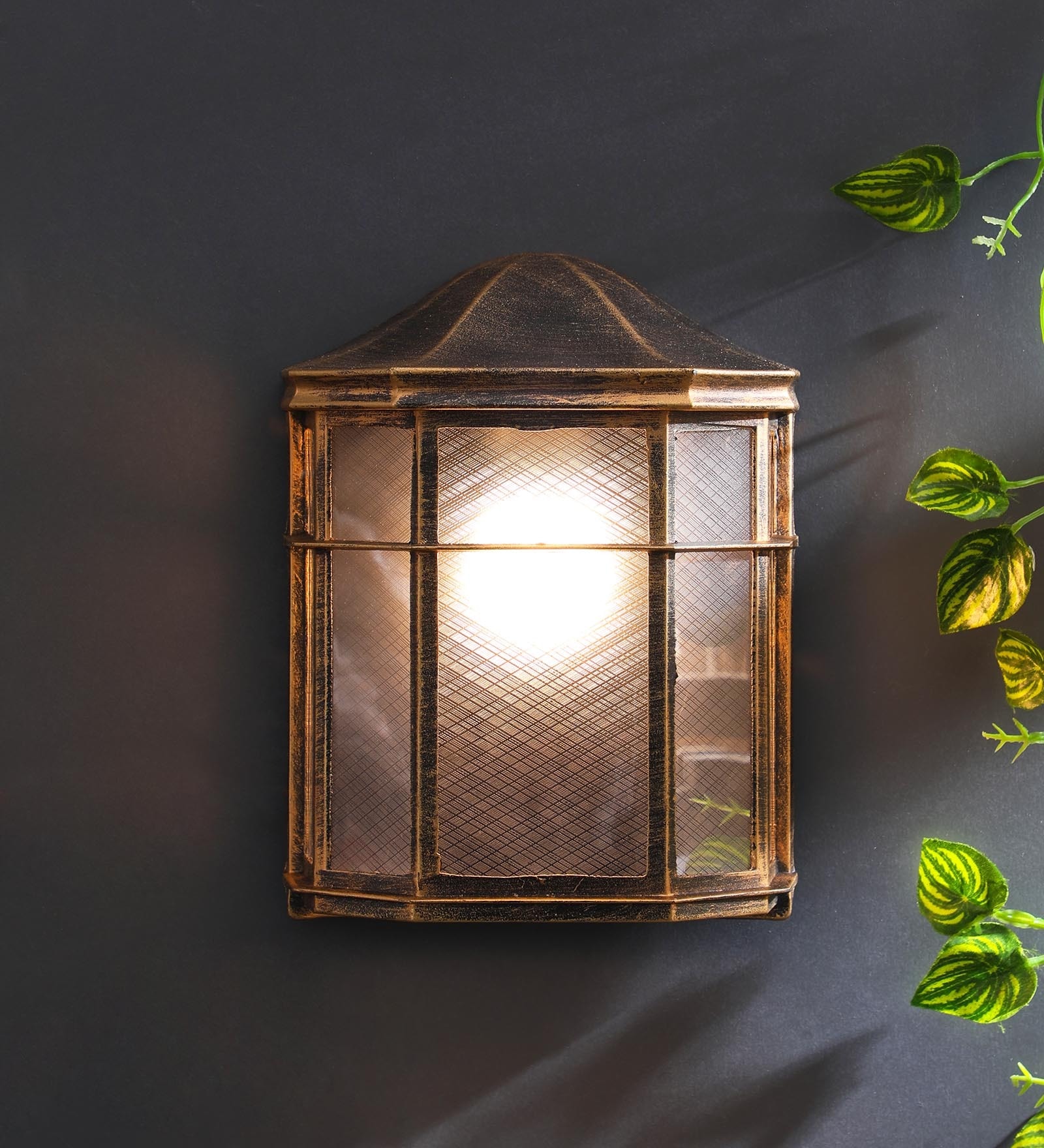 Exterior Brown Metal Outdoor Wall Light
