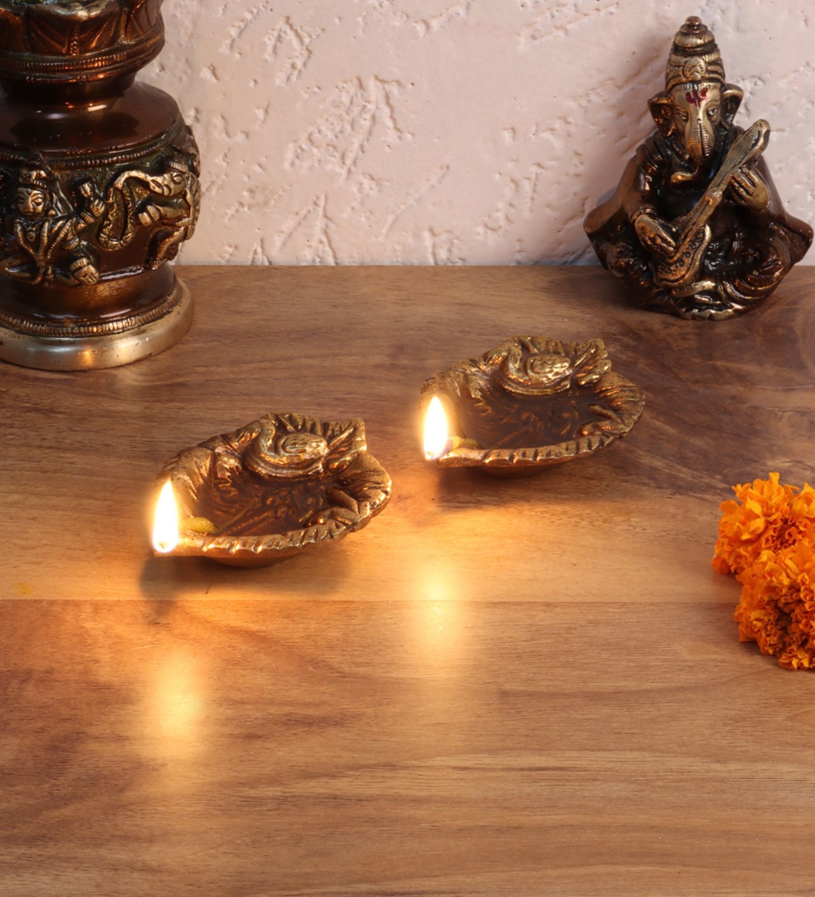 Brown Brass (Set of 2) Diya