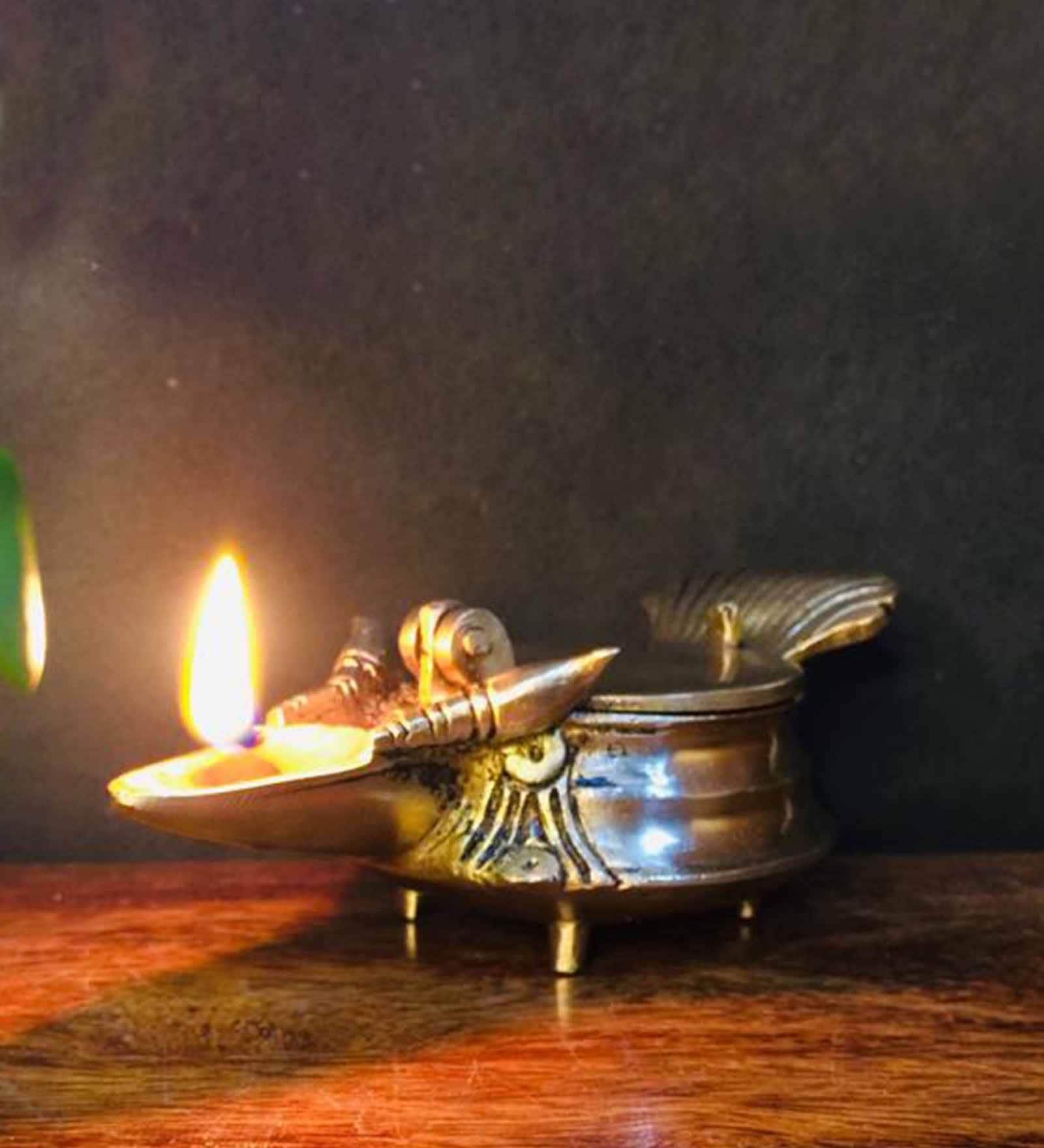 Brown Brass Chirag Diya