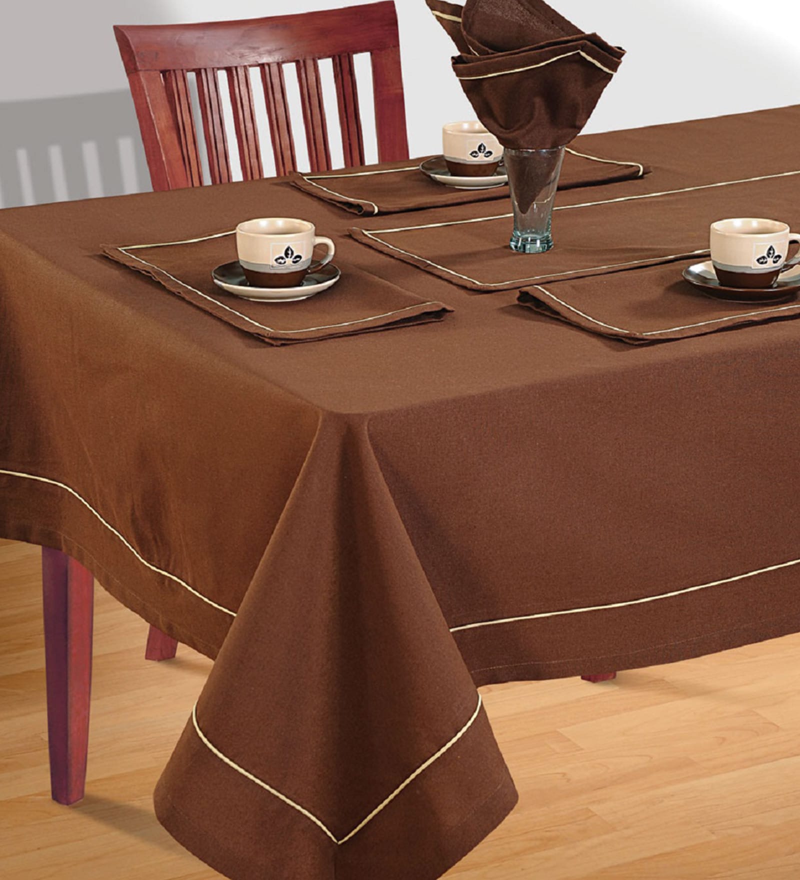 Rhett (88x59) Brown Cotton Table Cloth