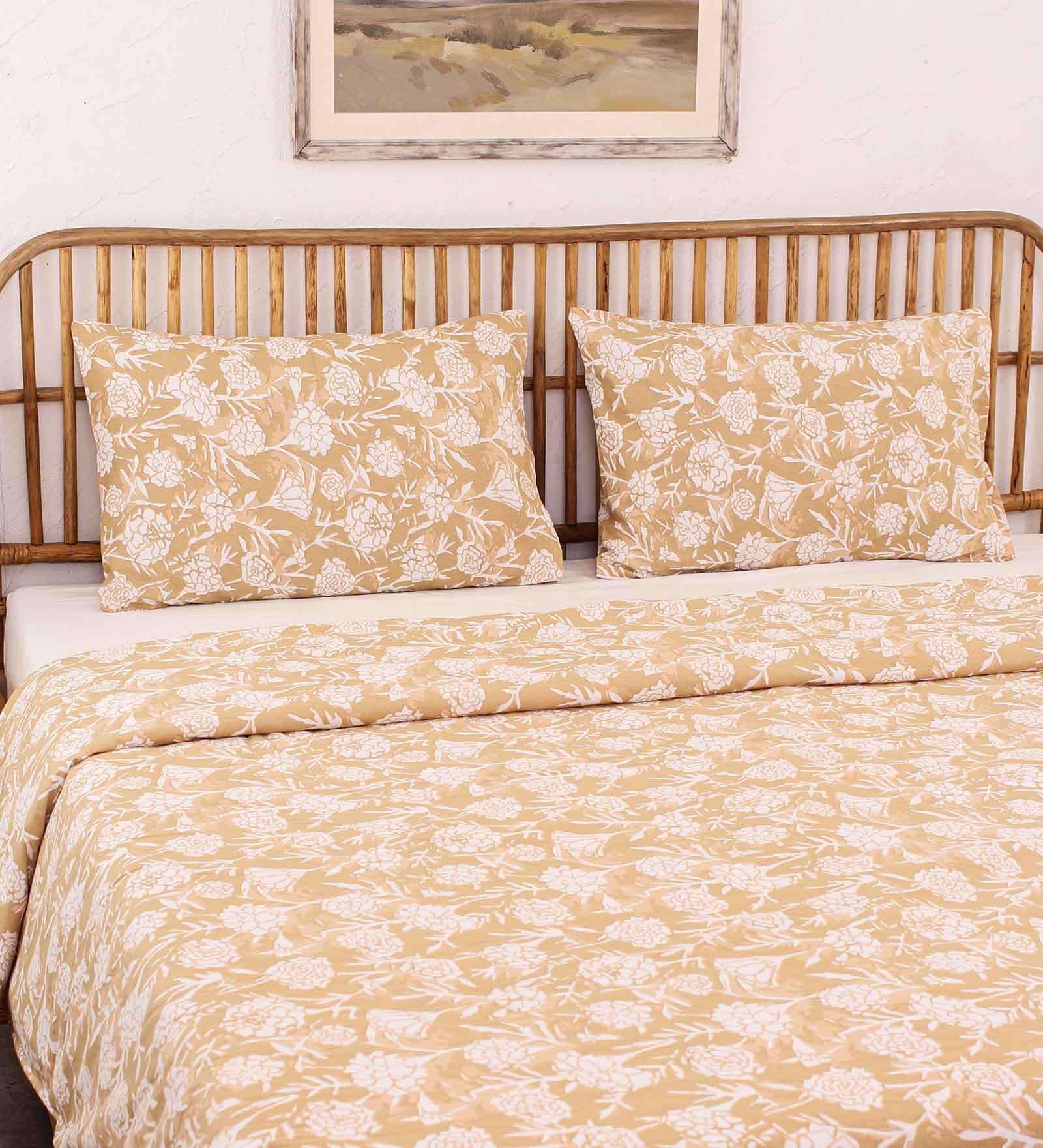 Brown Cotton Abstract 180 GSM Single Bed Dohar