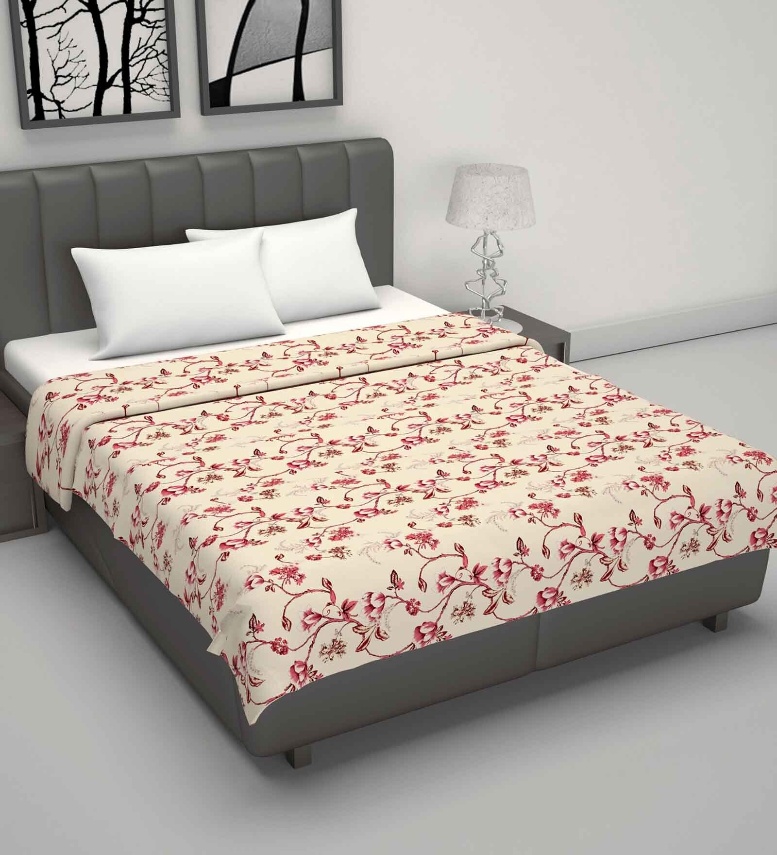 Brown Cotton Floral 120 GSM Single Dohar