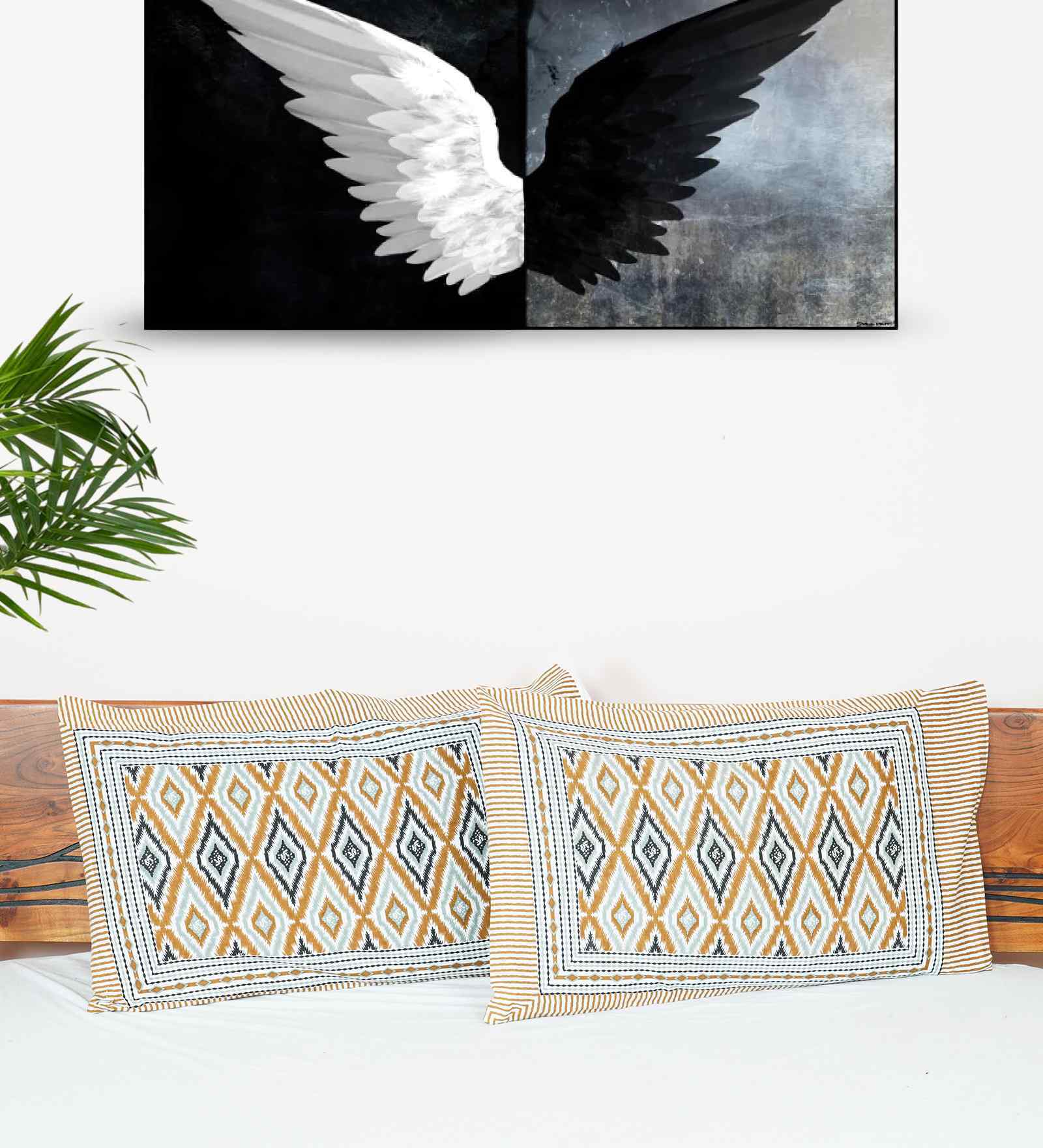 Brown Cotton Premium Quality 210 TC (18*28 Inches) Pillow Covers Set