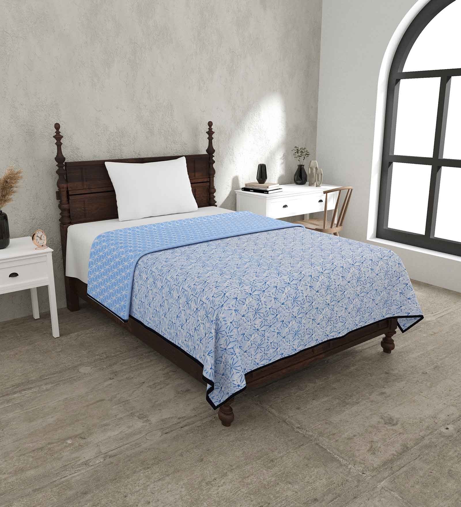 Blue Cotton Traditional 220 GSM Double Bed Dohar