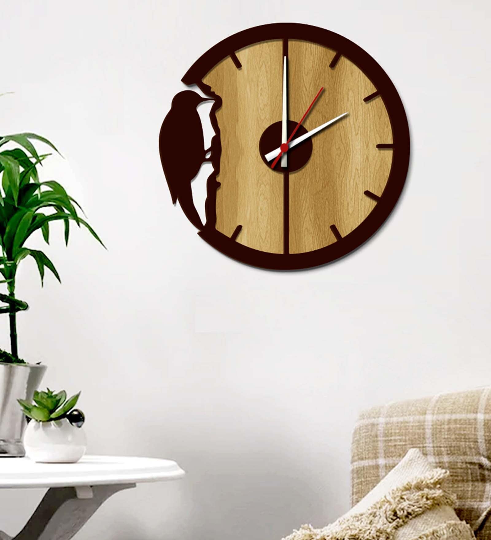 Buy Brown Engineered Wood Analog Wall Clock By WallMantra at 29 OFF by