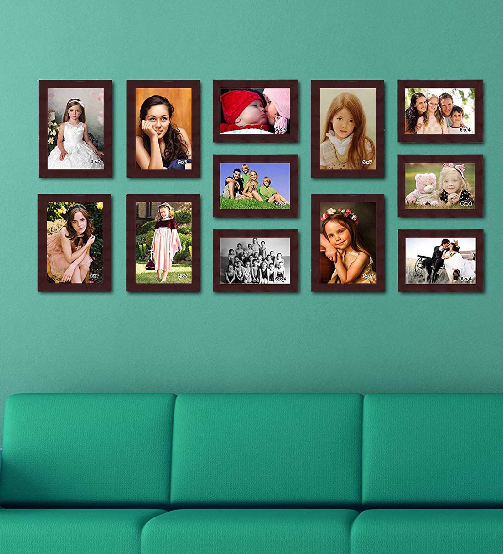 Buy Brown Enginered Wood Set Of 12 Collage Photo Frames at 23 OFF by