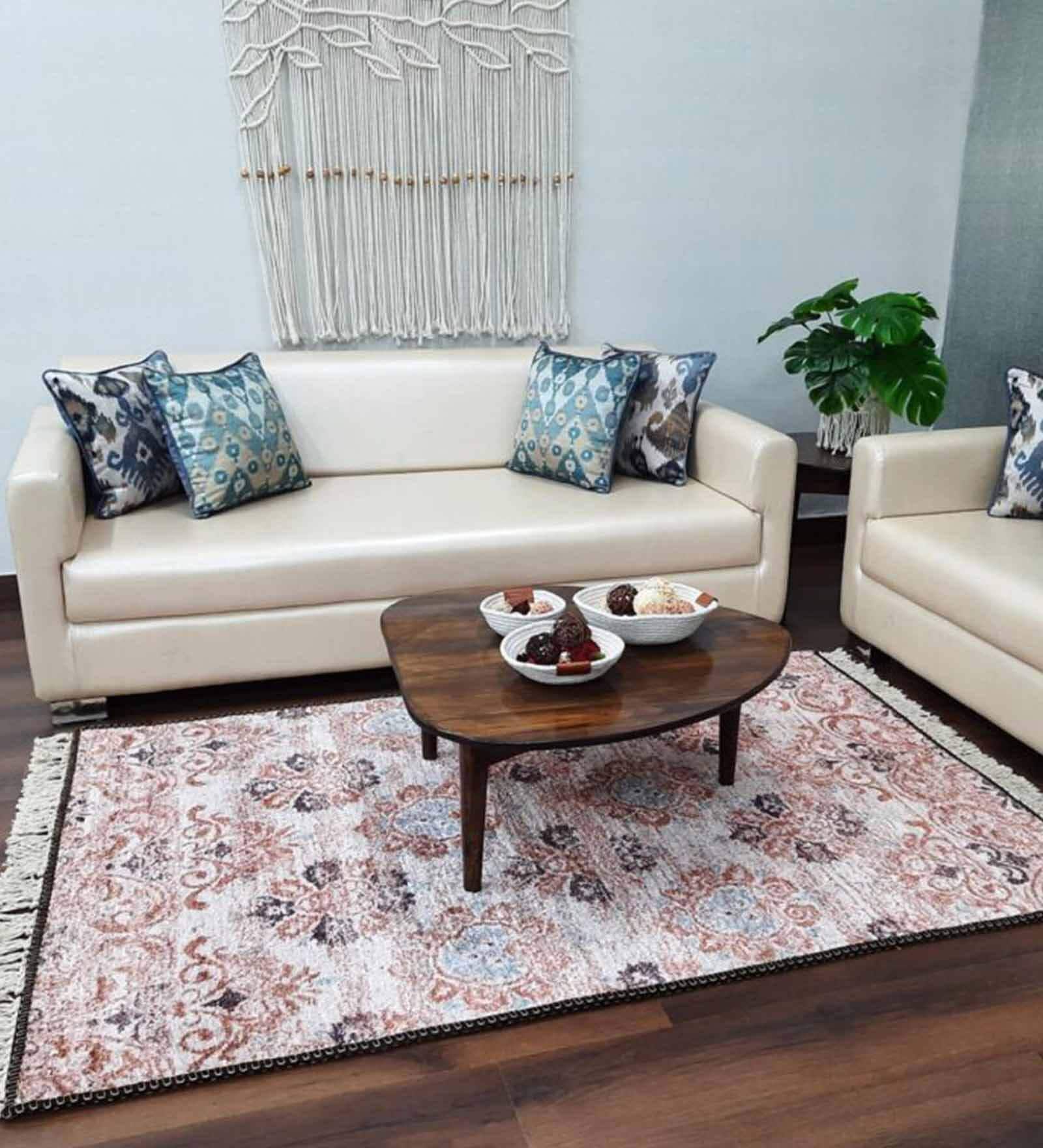 Brown Persian Faux Silk 3 ft x 5 ft Hand Woven Carpet