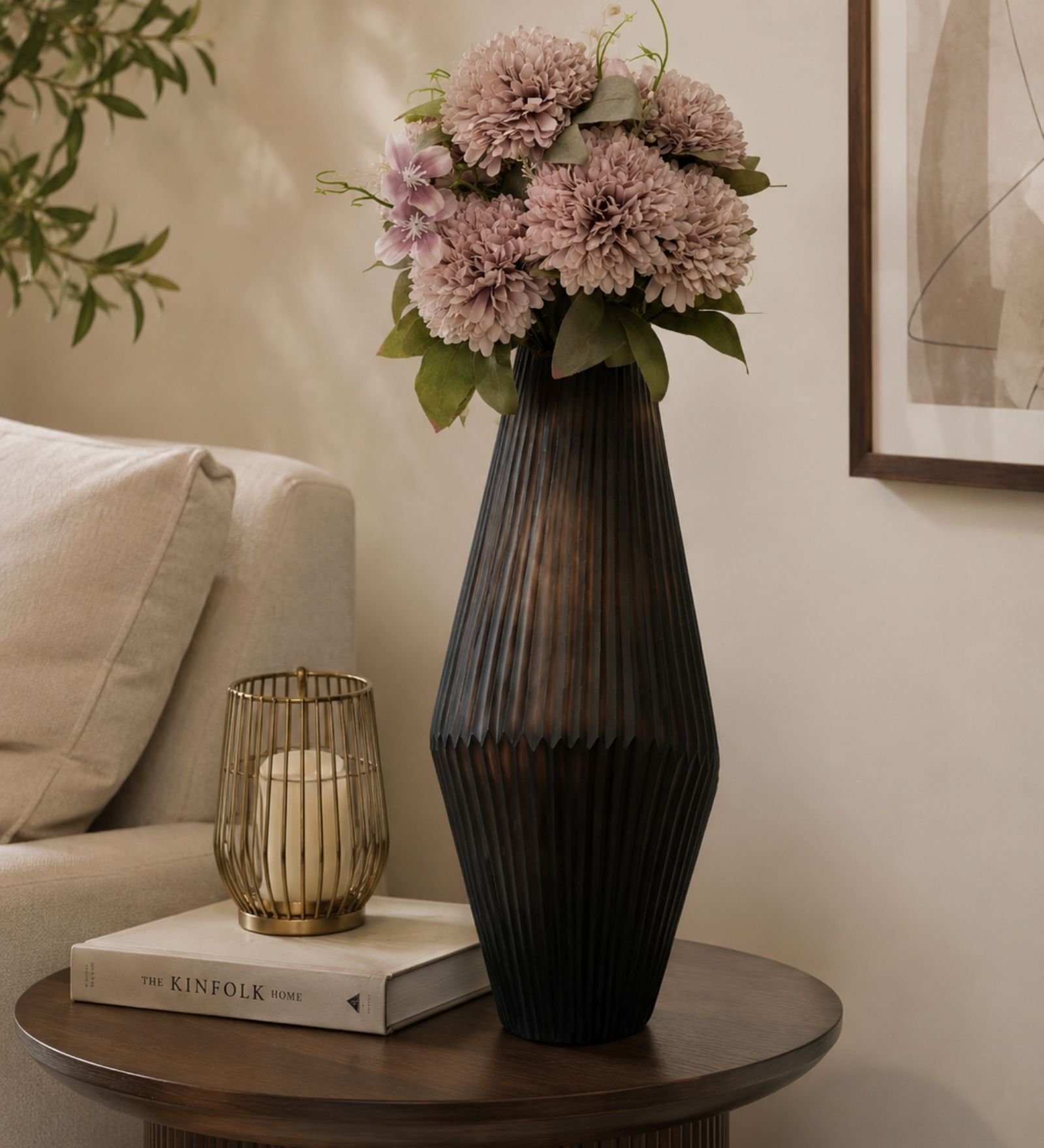 Brown Glass Artistic Aura Vase Large Brown Glass Artistic Aura Vase Large