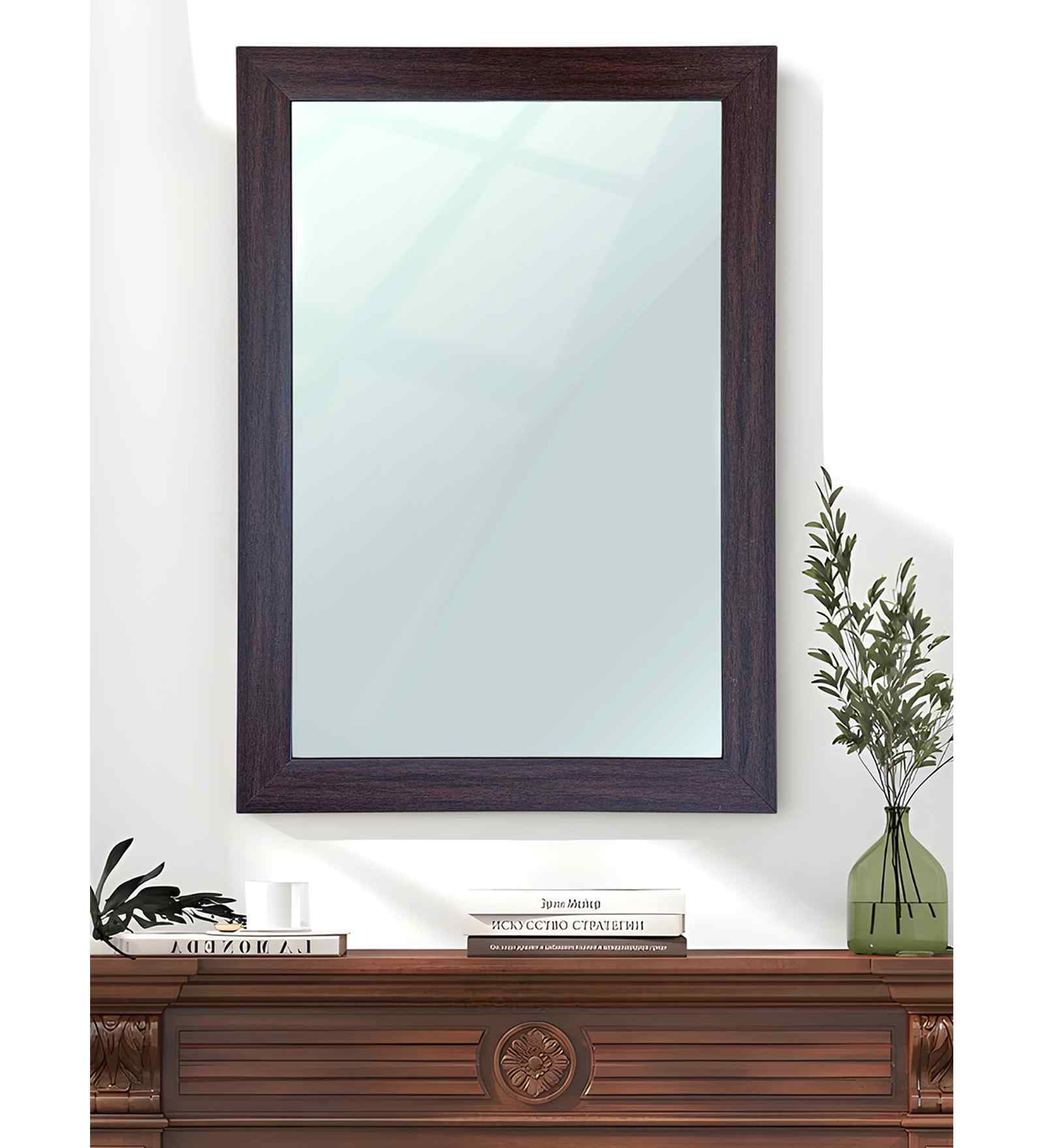 Brown Glass Bathroom Wall Mirror