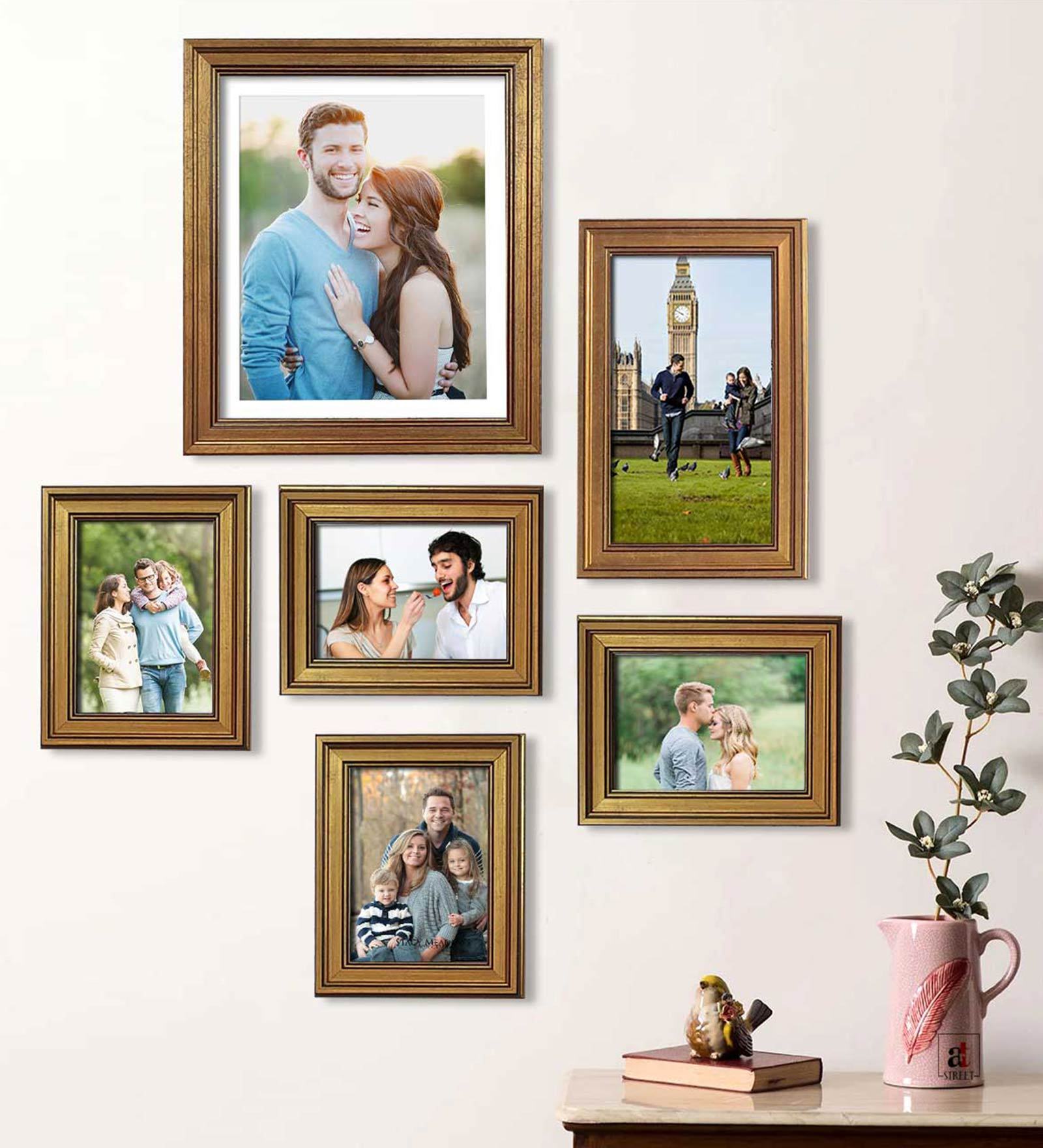 Buy Kinsley Set Of 6 Brown Polyresin Collage Photo Frames at 12 OFF by