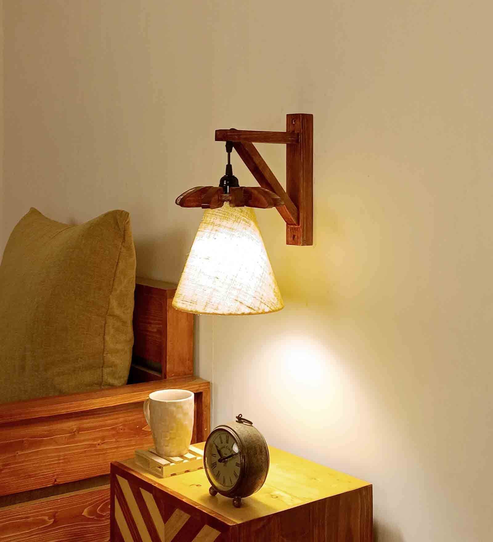 Twirl Brown Solid Wood Wall Sconces