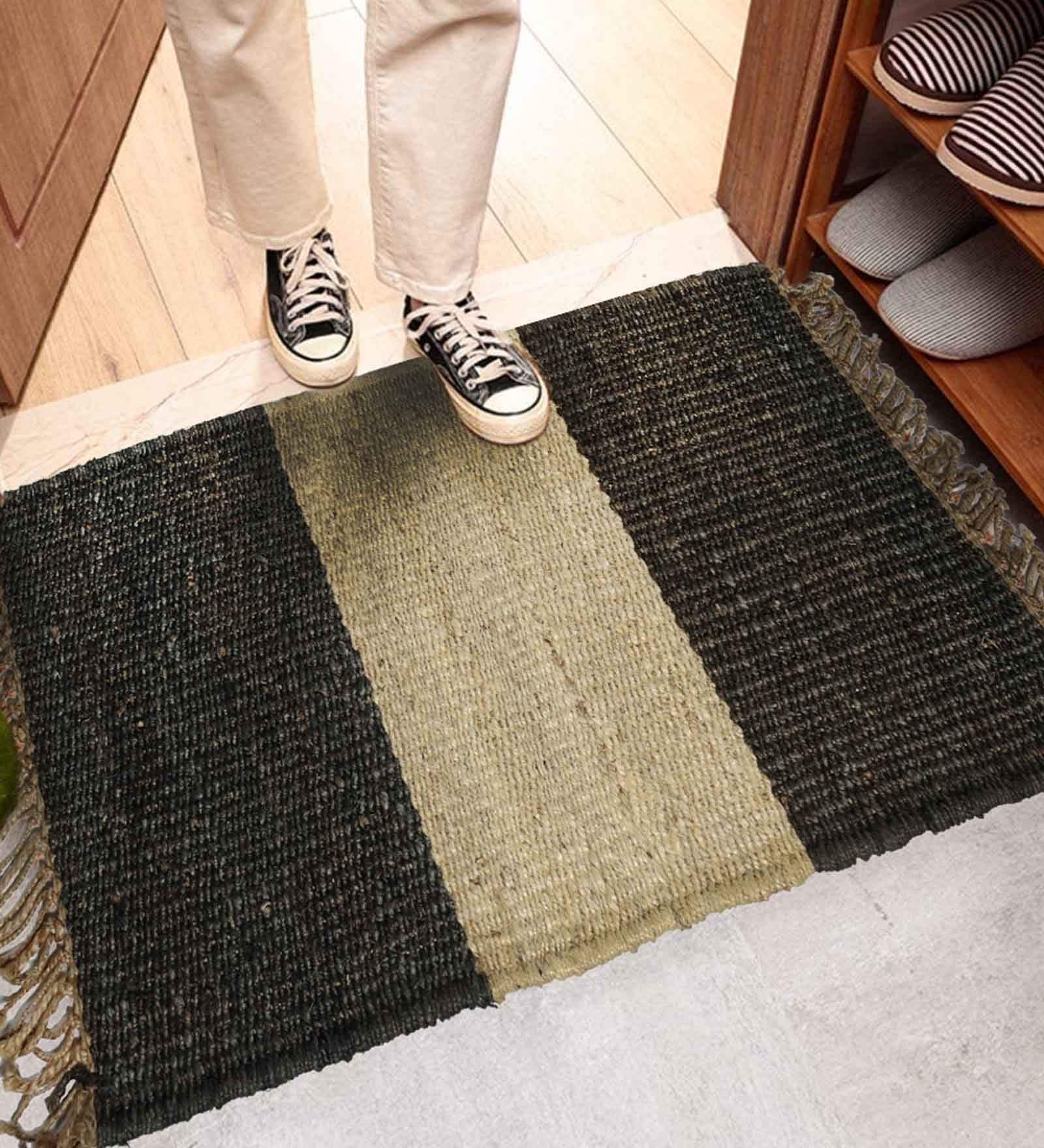 Brown Jute Reversible Hand Woven 4 x 2 Feet Dhurrie
