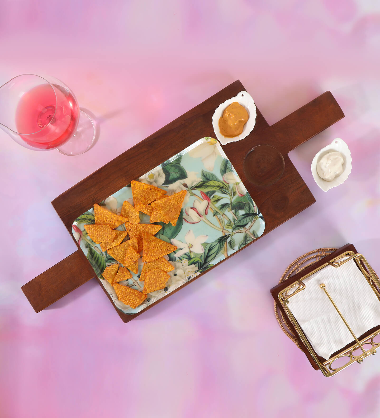 Brown Mango wood 26 Inch Appetizer Platters