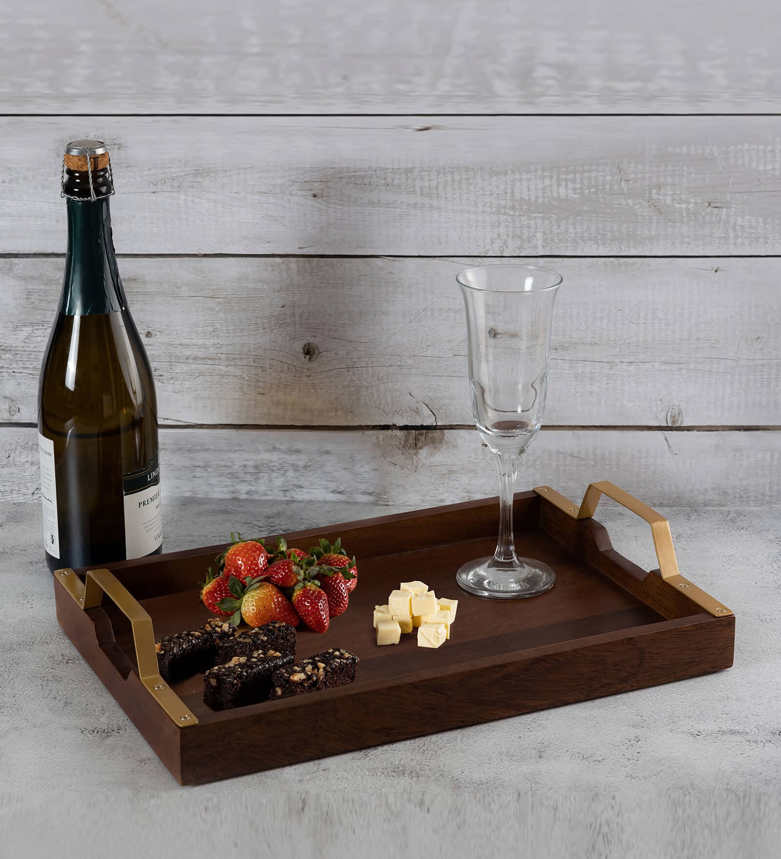 Brown Mango Wood Rectangular Serving Tray