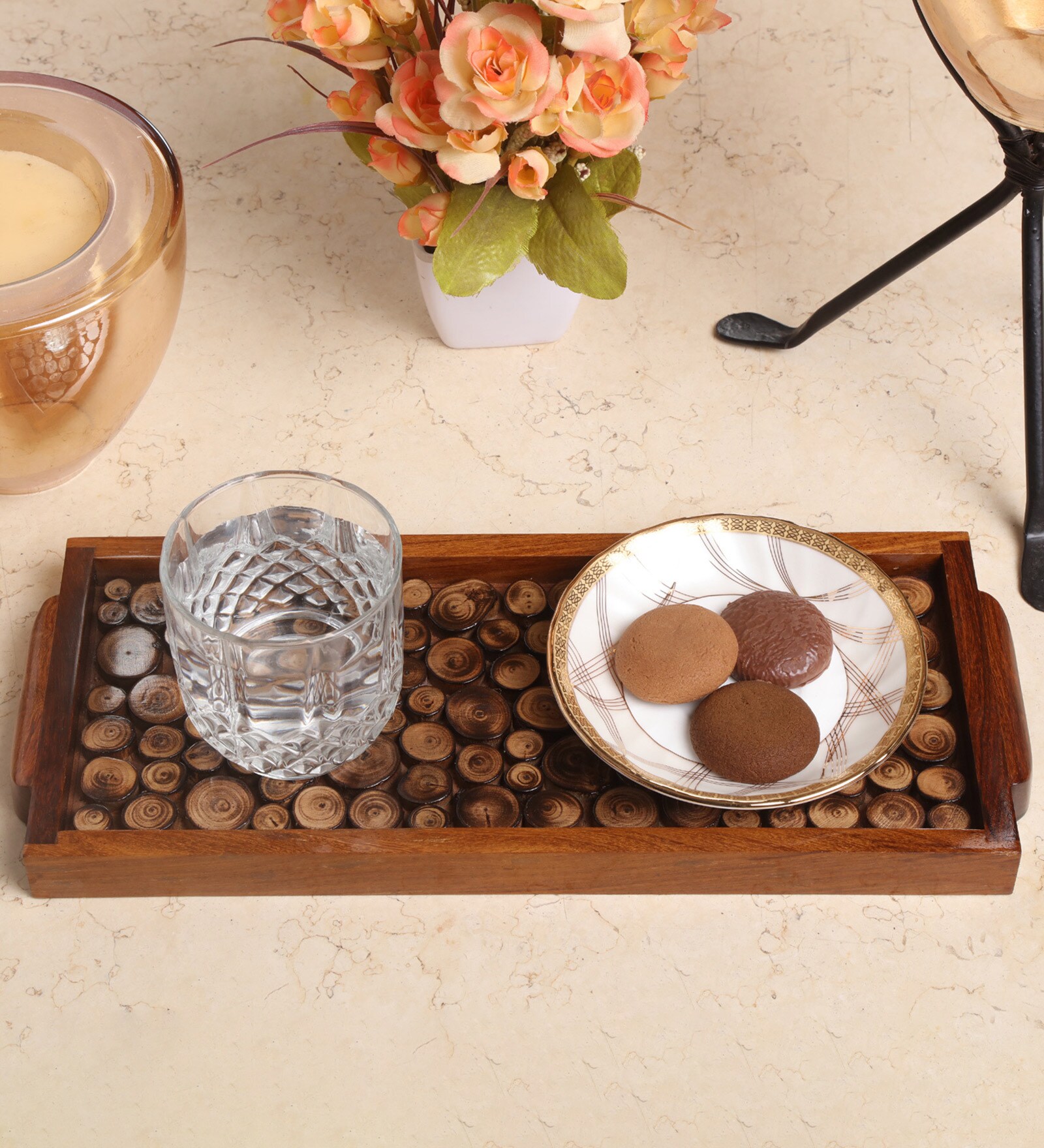 Pebbled Brown 0 Serving Tray