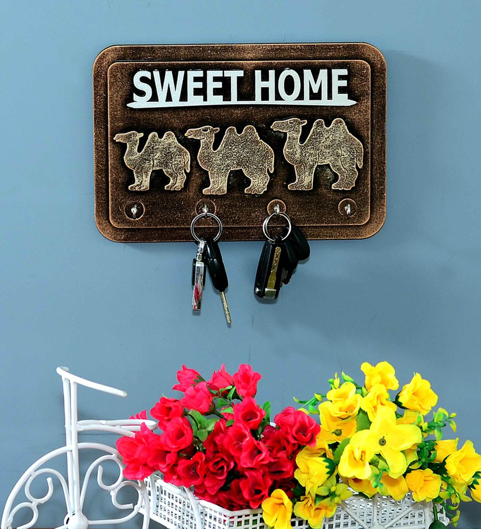 Brown Mdf Camel Decorative Key Holder