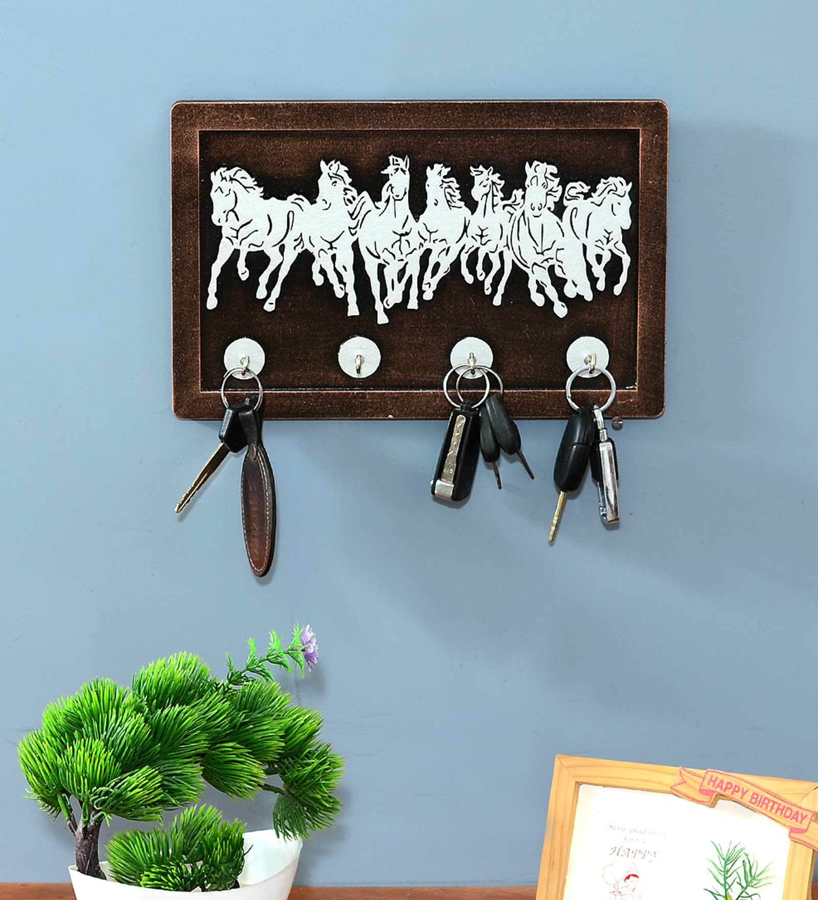 Brown Mdf Naples Horse Decorative Key Holder Brown Mdf Naples Horse Decorative Key Holder