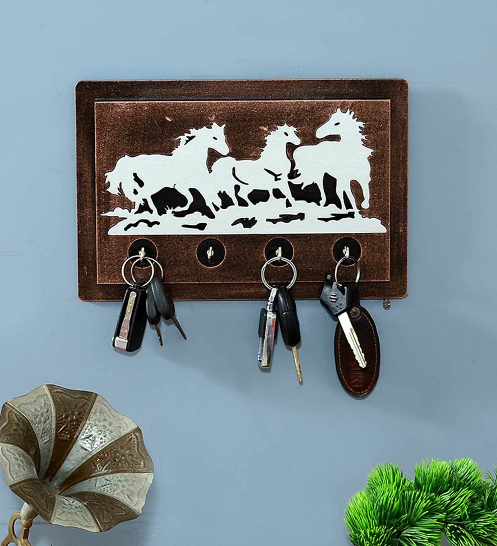 Brown Mdf Milan Horse Decorative Key Holder