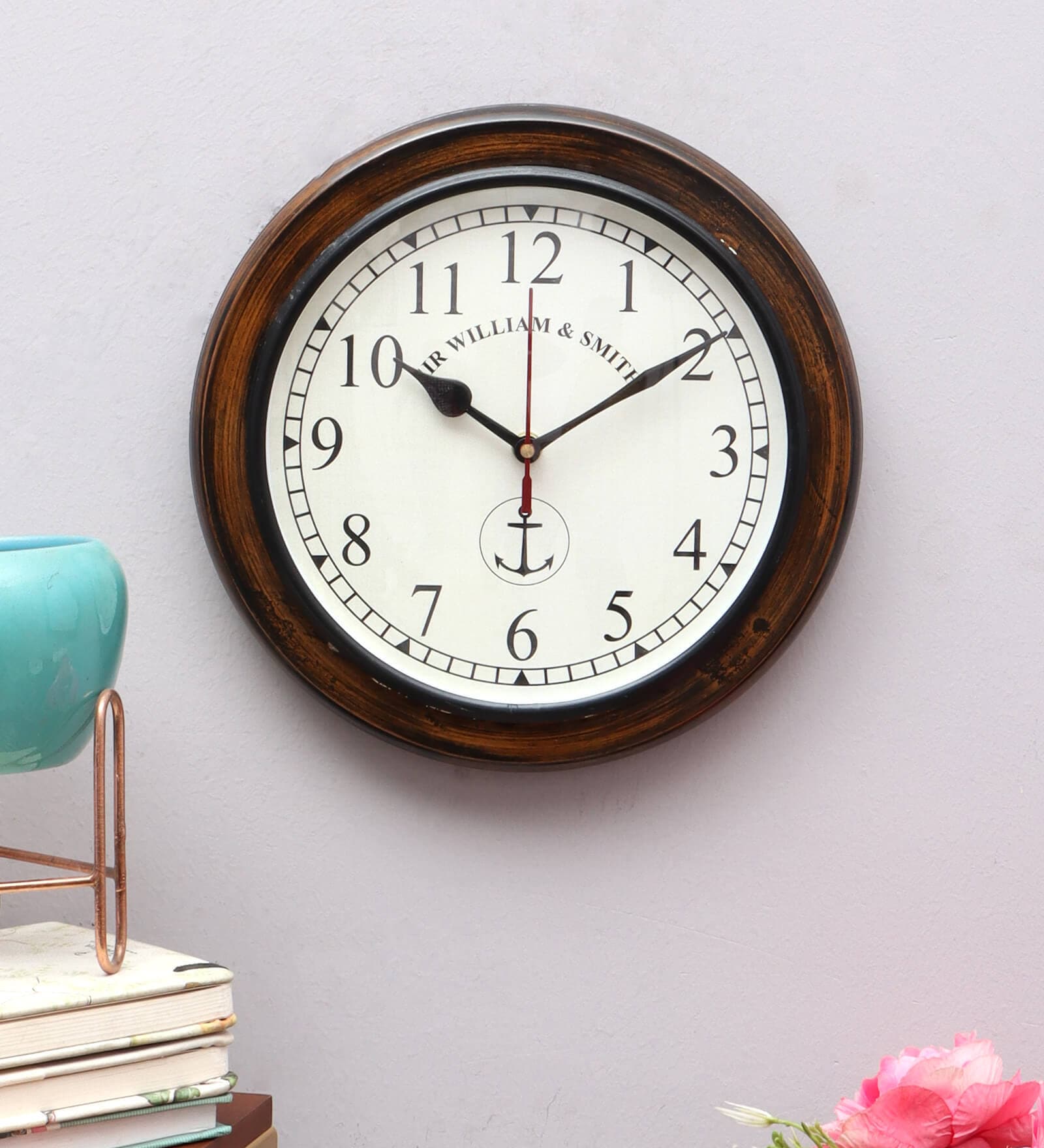 Brown Mdf Vintage Wall Clock (1 Piece)