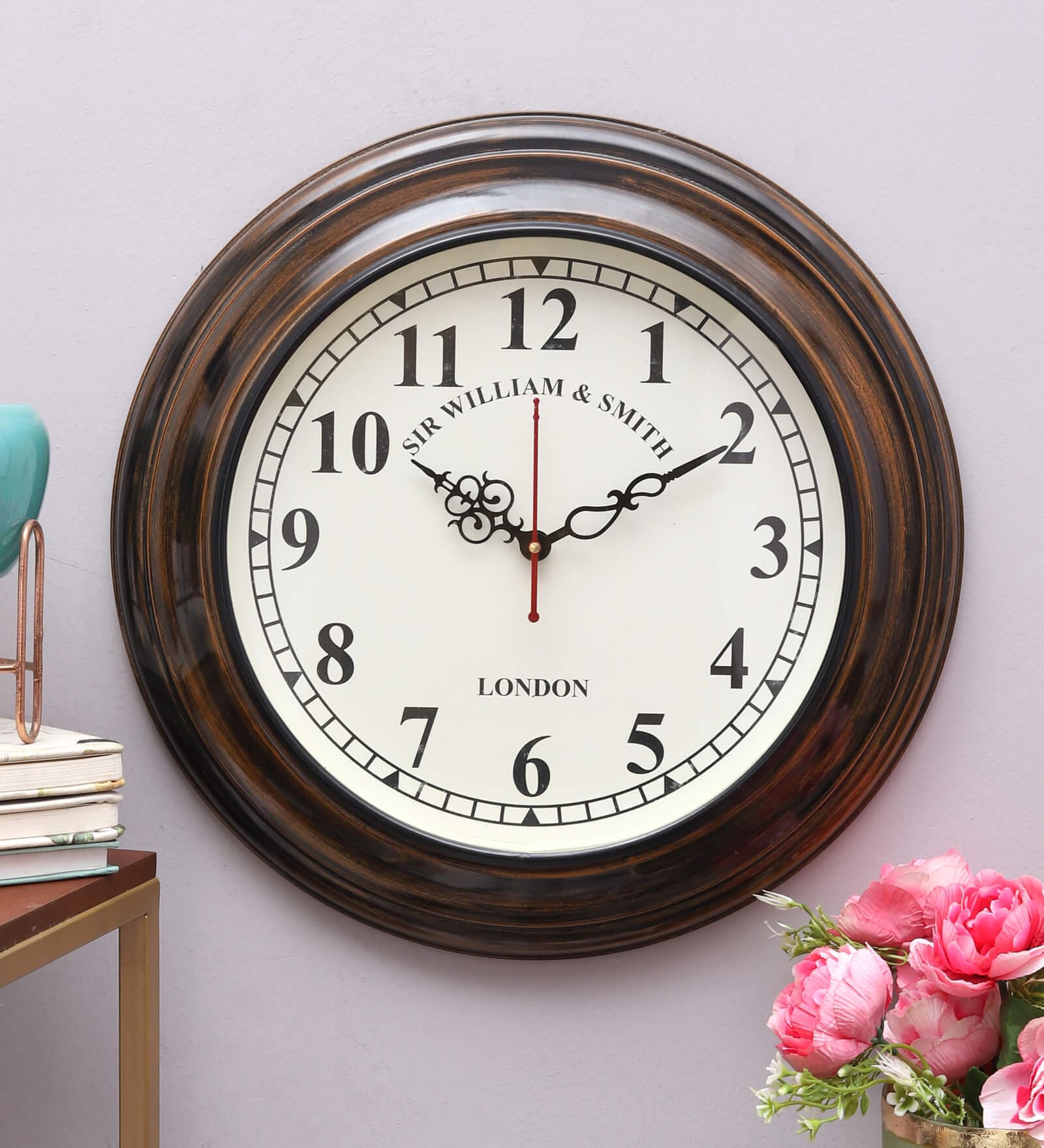 Brown Mdf Vintage Wall Clock (1 Piece)