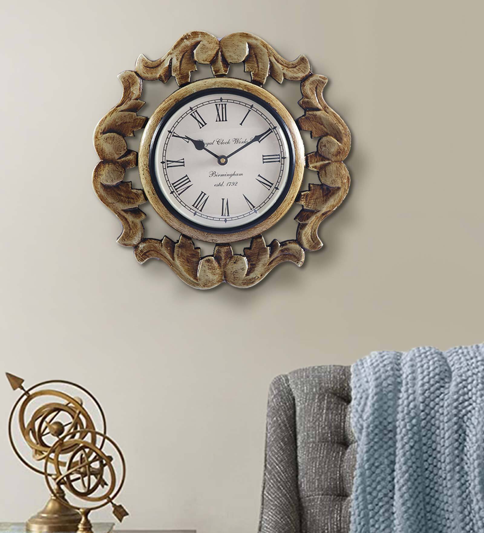 Brown MDF Decorative Wall Clock