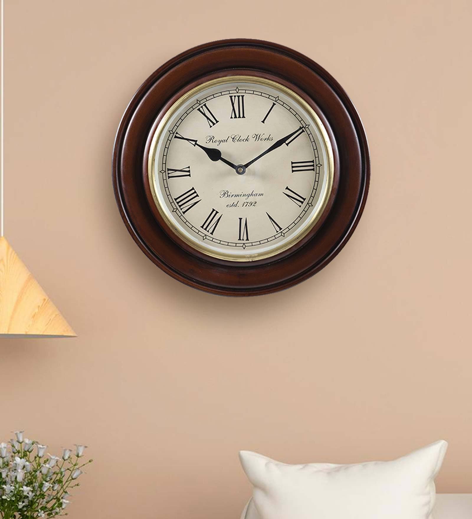 Brown Mdf Wall Clocks