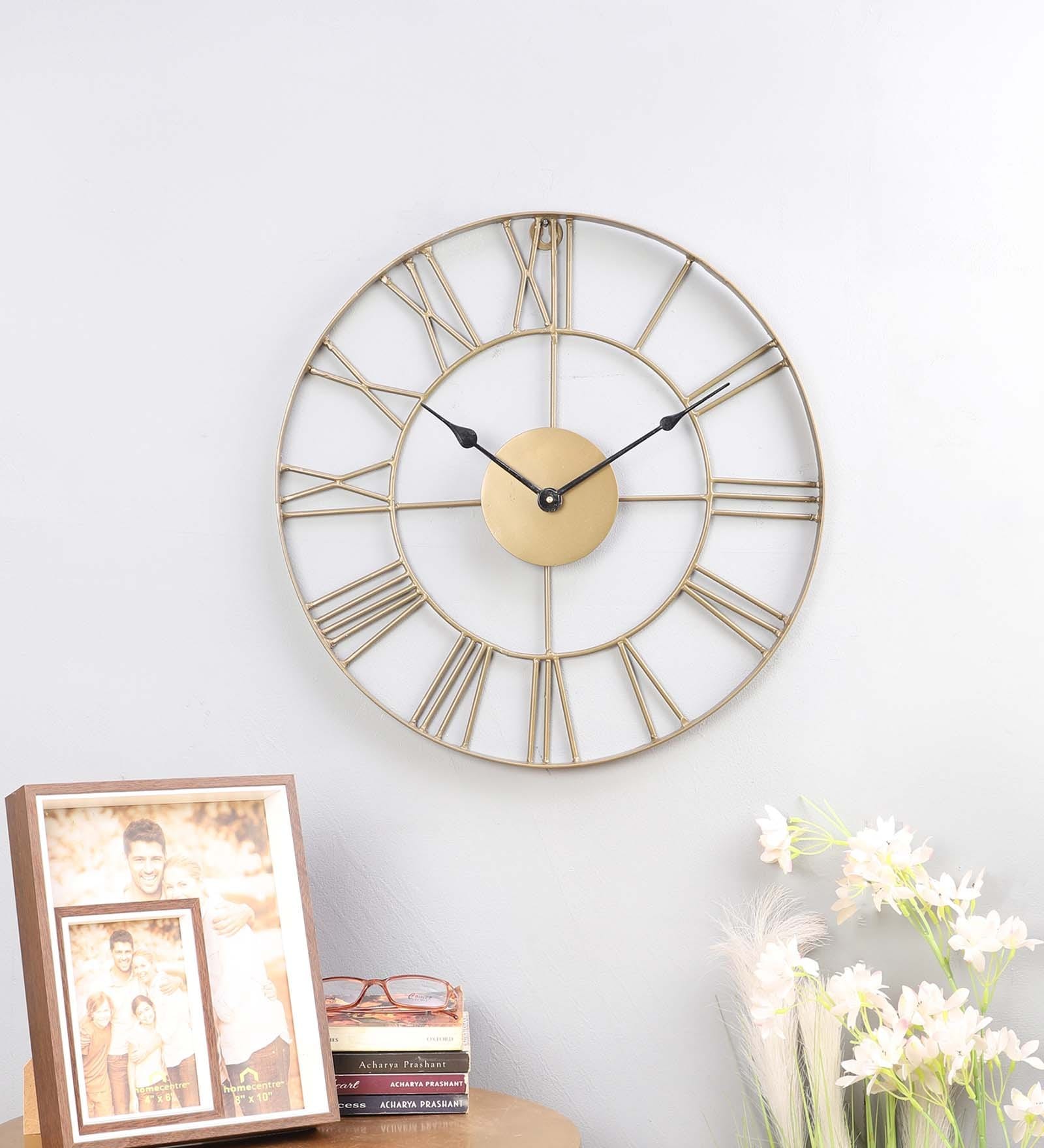 Brown Metal Vintage Novelty Wall Clock