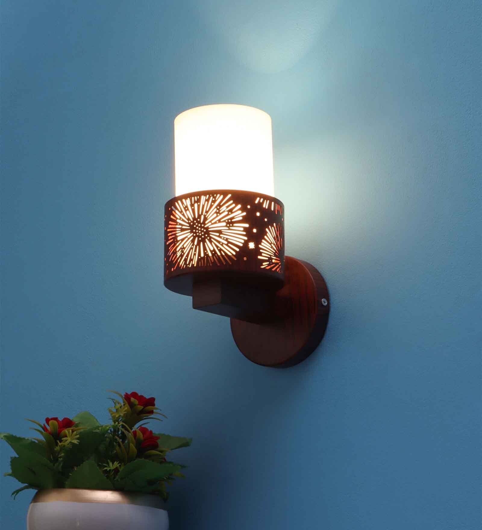 Inverted Brown Mild Steel Wall Sconces