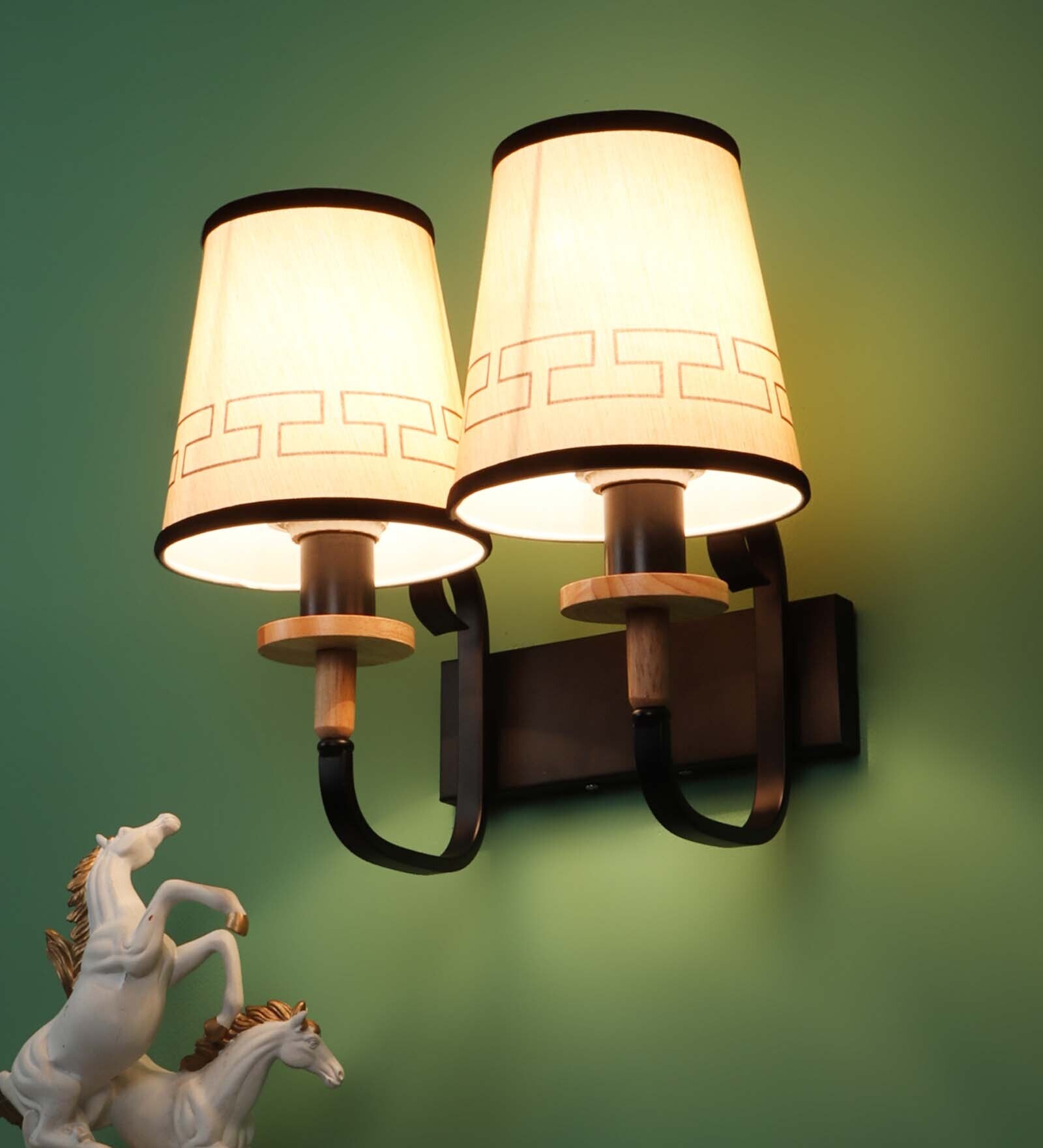 Brown Mild Steel  Contemporary Wall Sconces