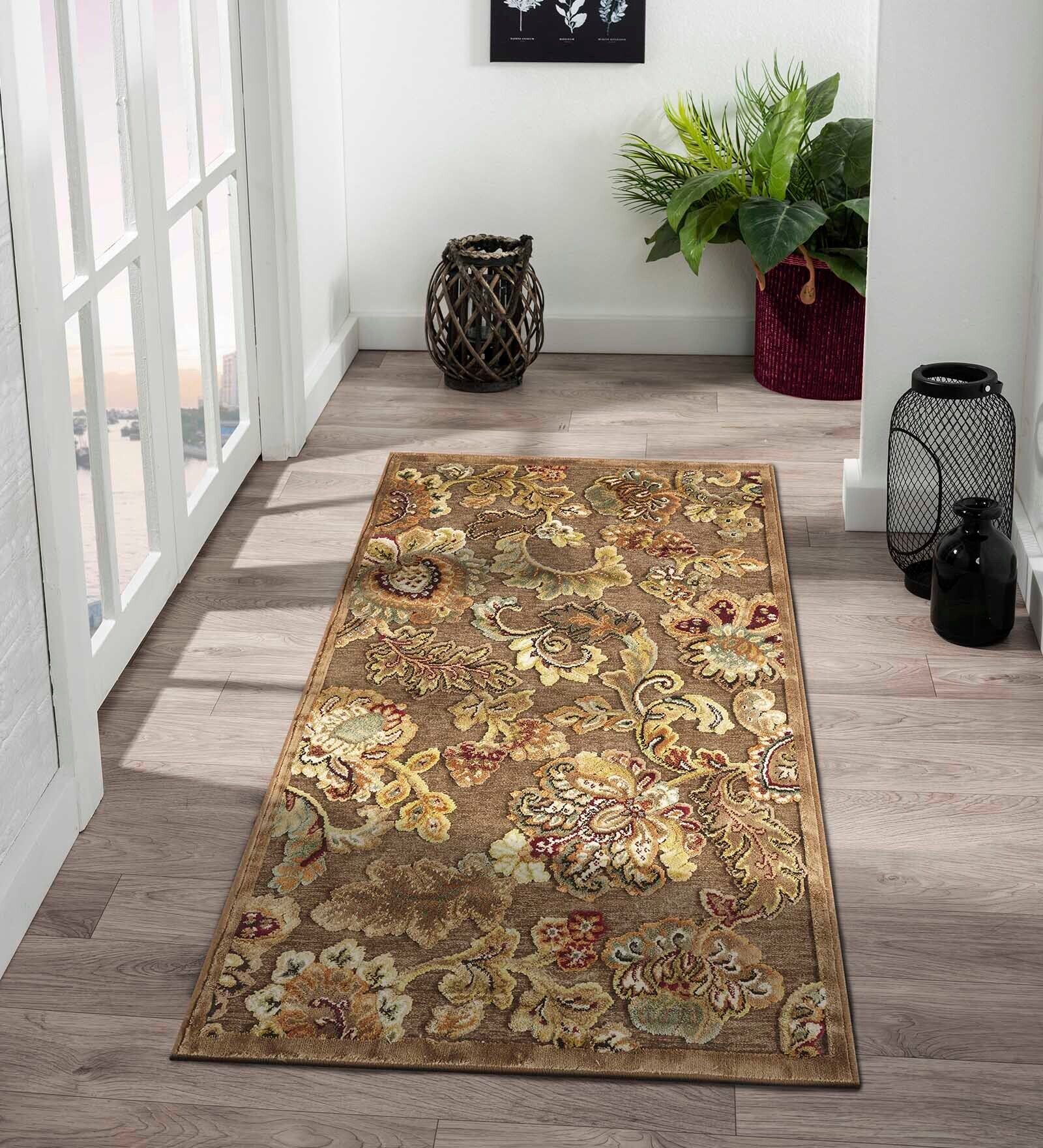 Brown Neo Persian 2x3 Feet Machine Made Runner