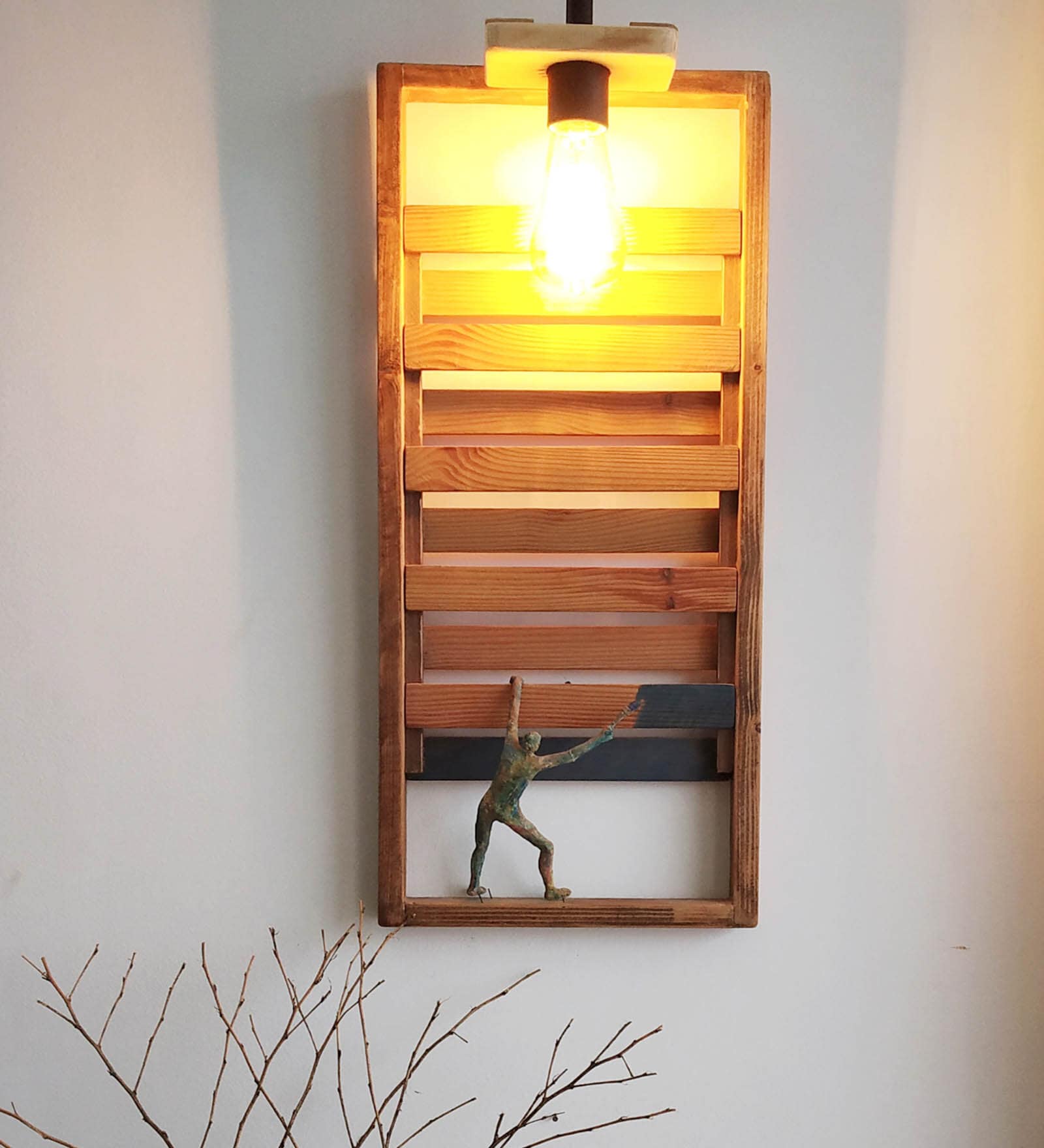 Desmond Wooden Novelty Wall Light (Natural Wood)