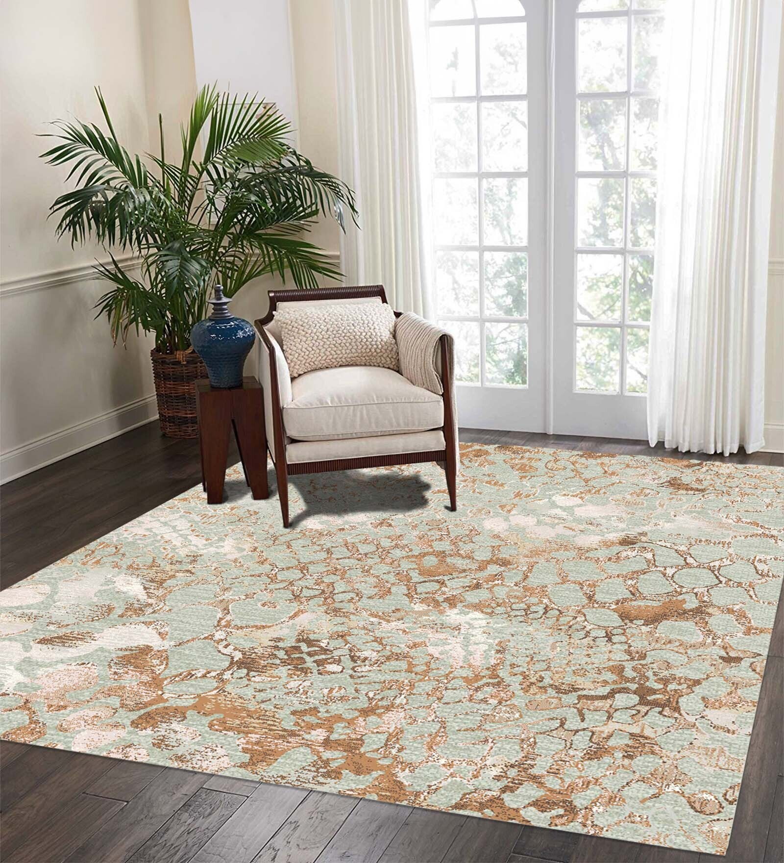 Brown Persian 4x6 Feet Machine Made Carpet