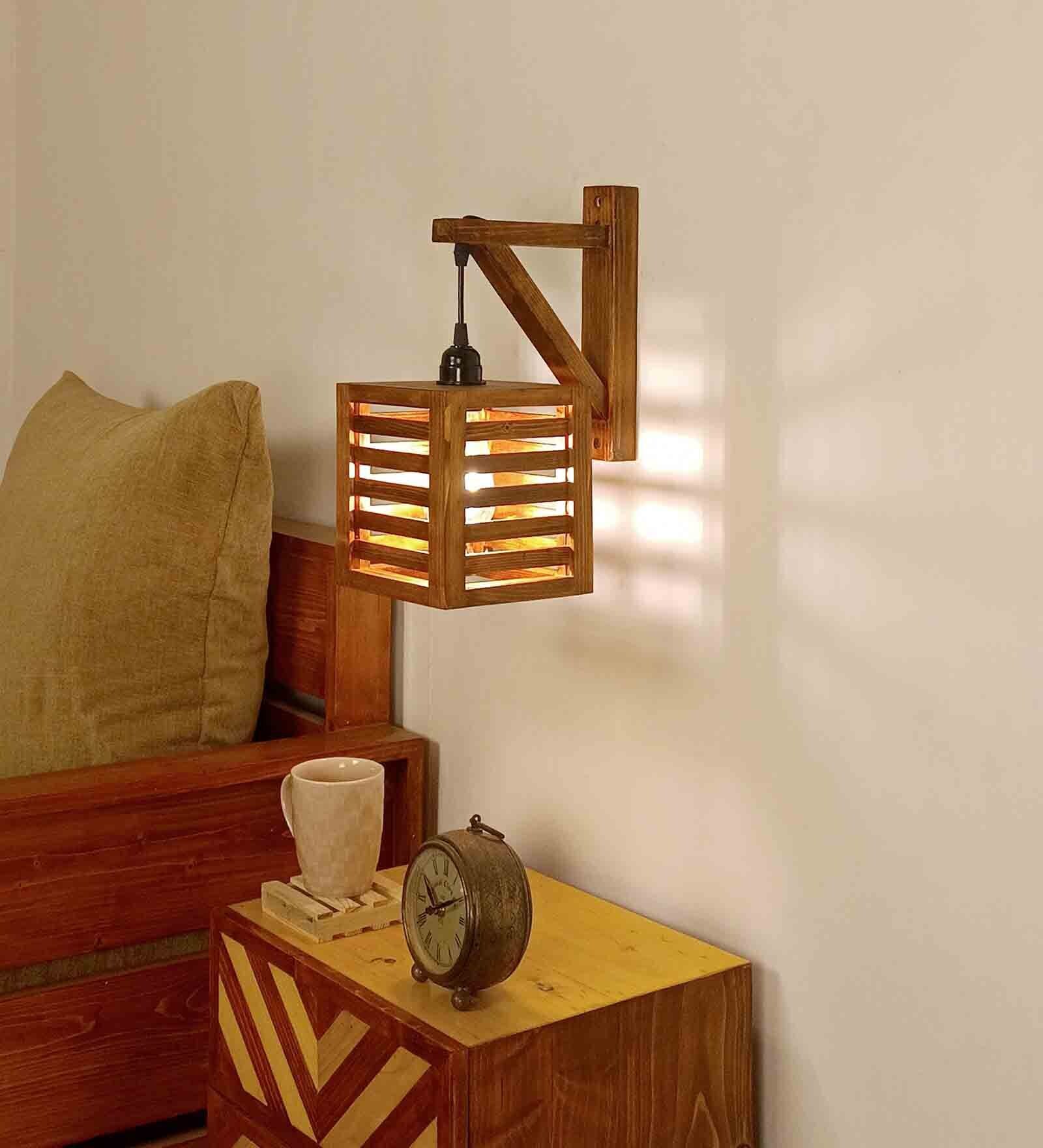 Lyon Wooden Novelty Wall Light (Natural Wood)