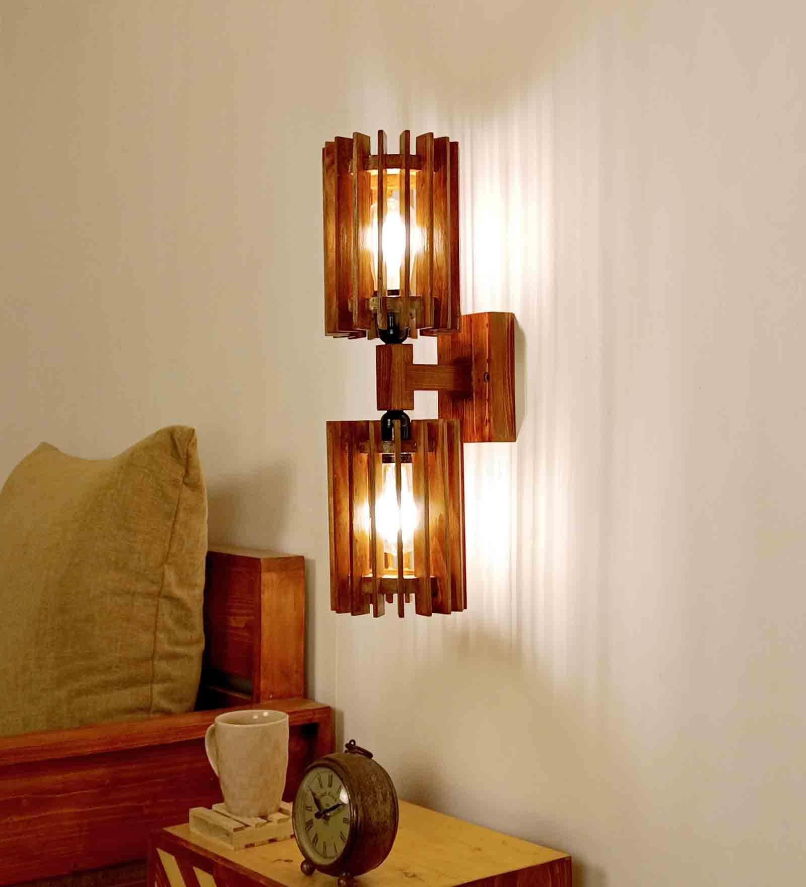 Ventus Wooden Novelty Wall Light (Natural Wood)