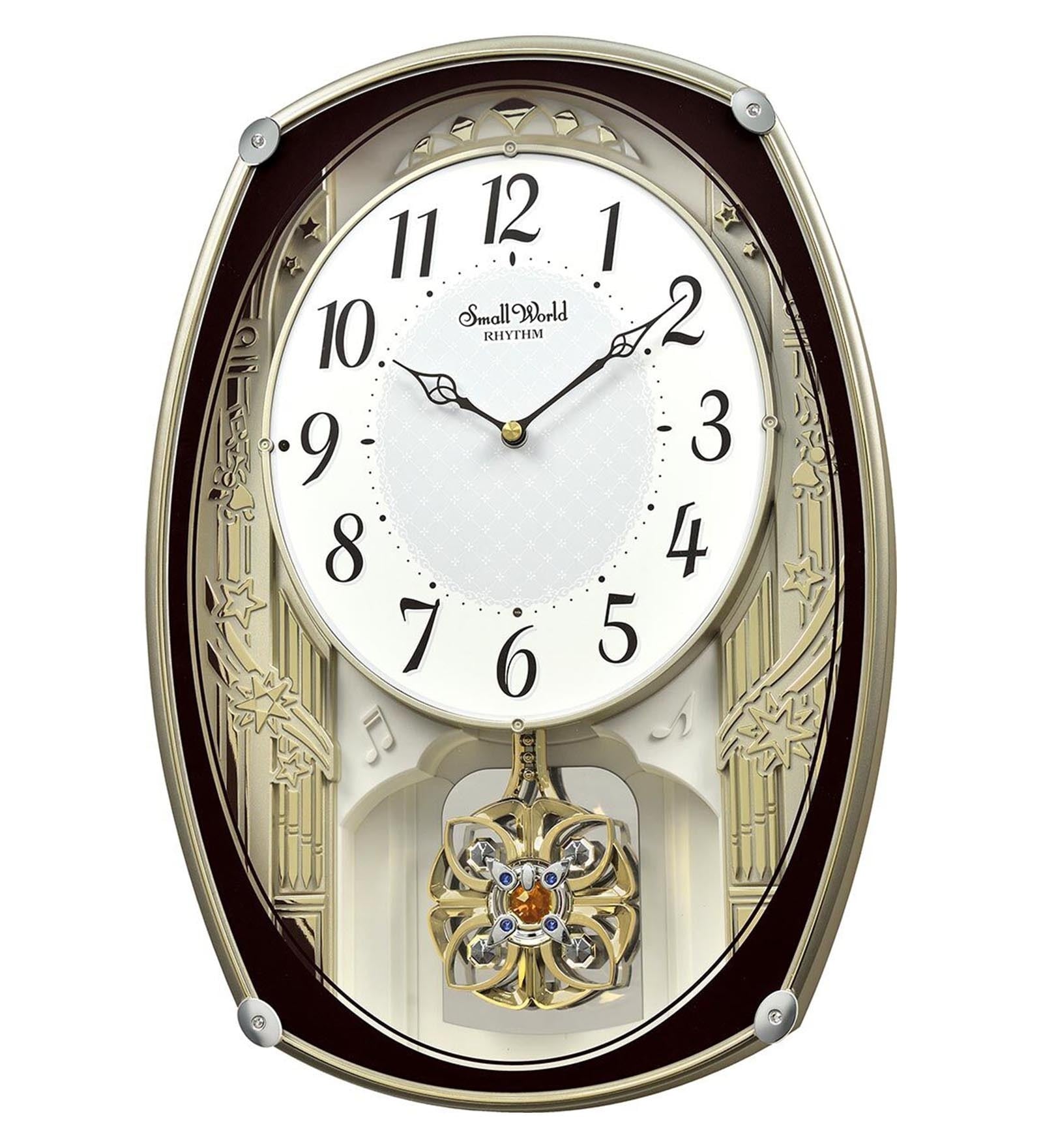 Brown Plastic Pendulum Clock