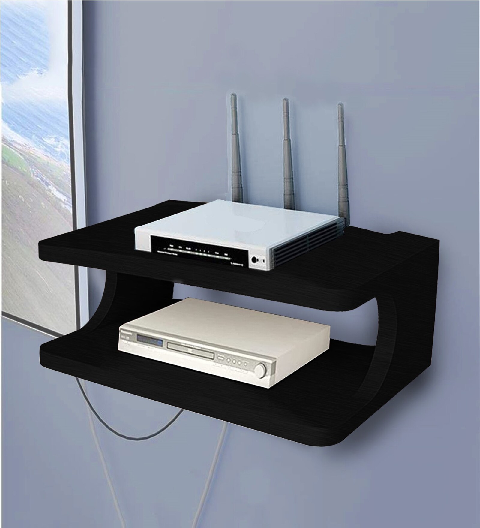 Brown Plywood Wall Shelf