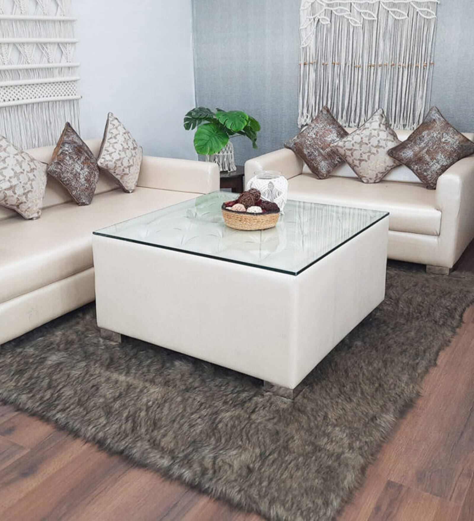 Brown Shaggy Polyester 3 ft x 5 ft Shaggy Carpet