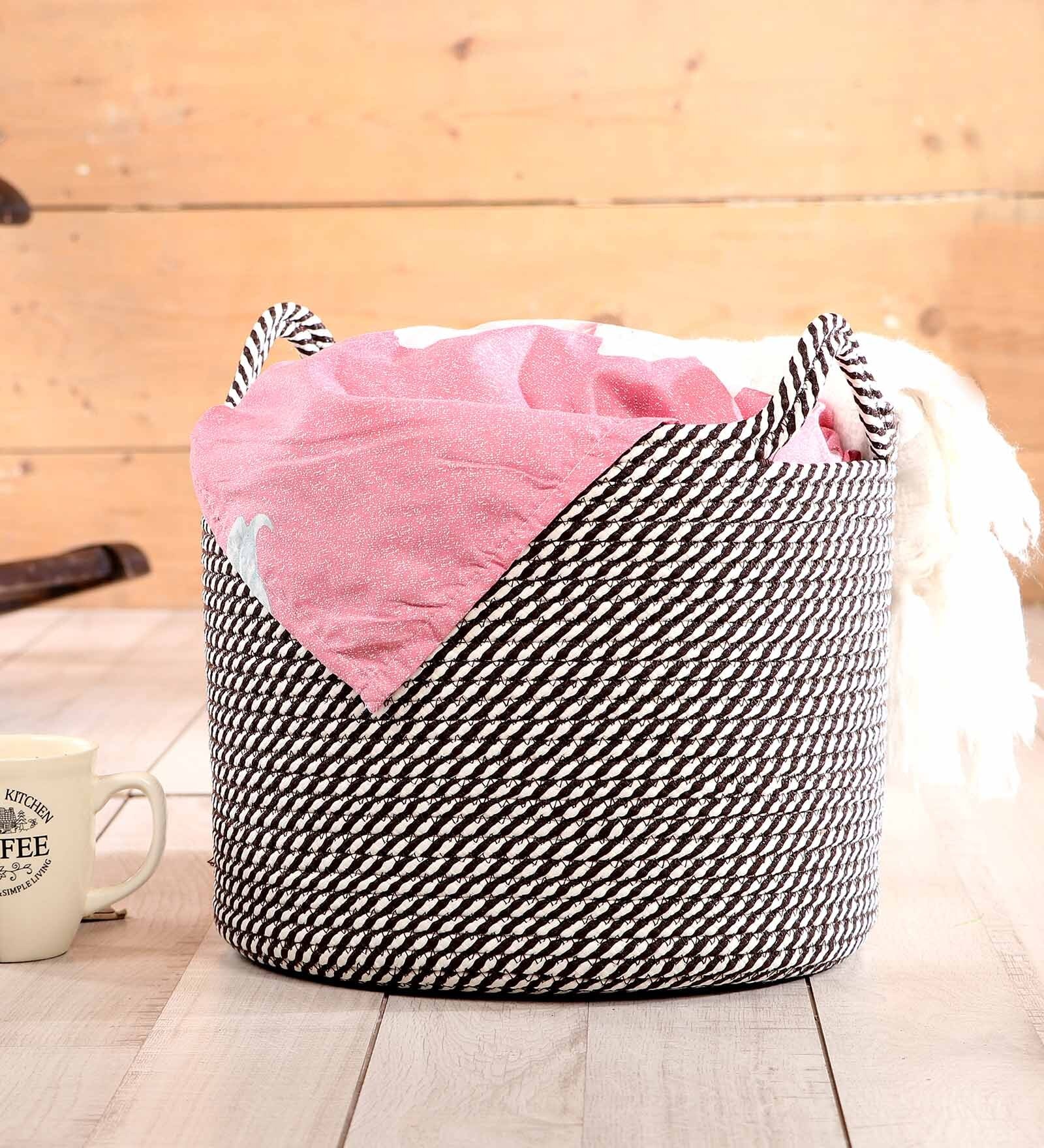 Brown Polypropylene 52 Ltr (1Pc) Storage Basket