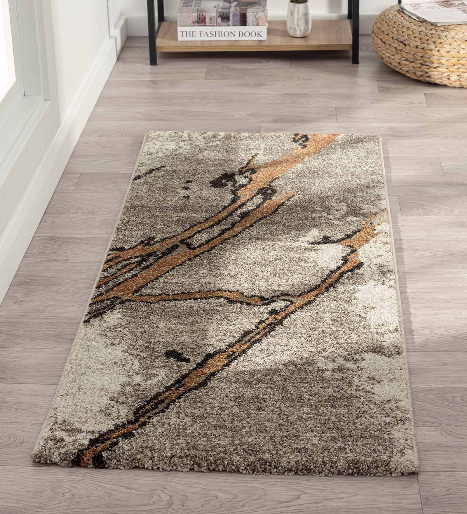 Brown Polypropylene 5x2.6 Feet Machine Made Runner