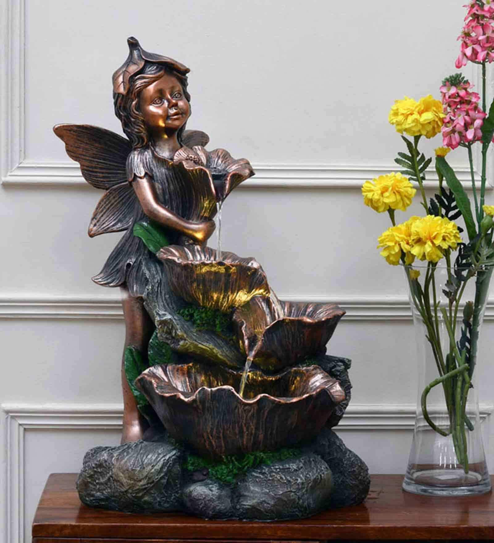 Buy Brown Polyresin Fairy Water Fountain at 40 OFF by home Pepperfry