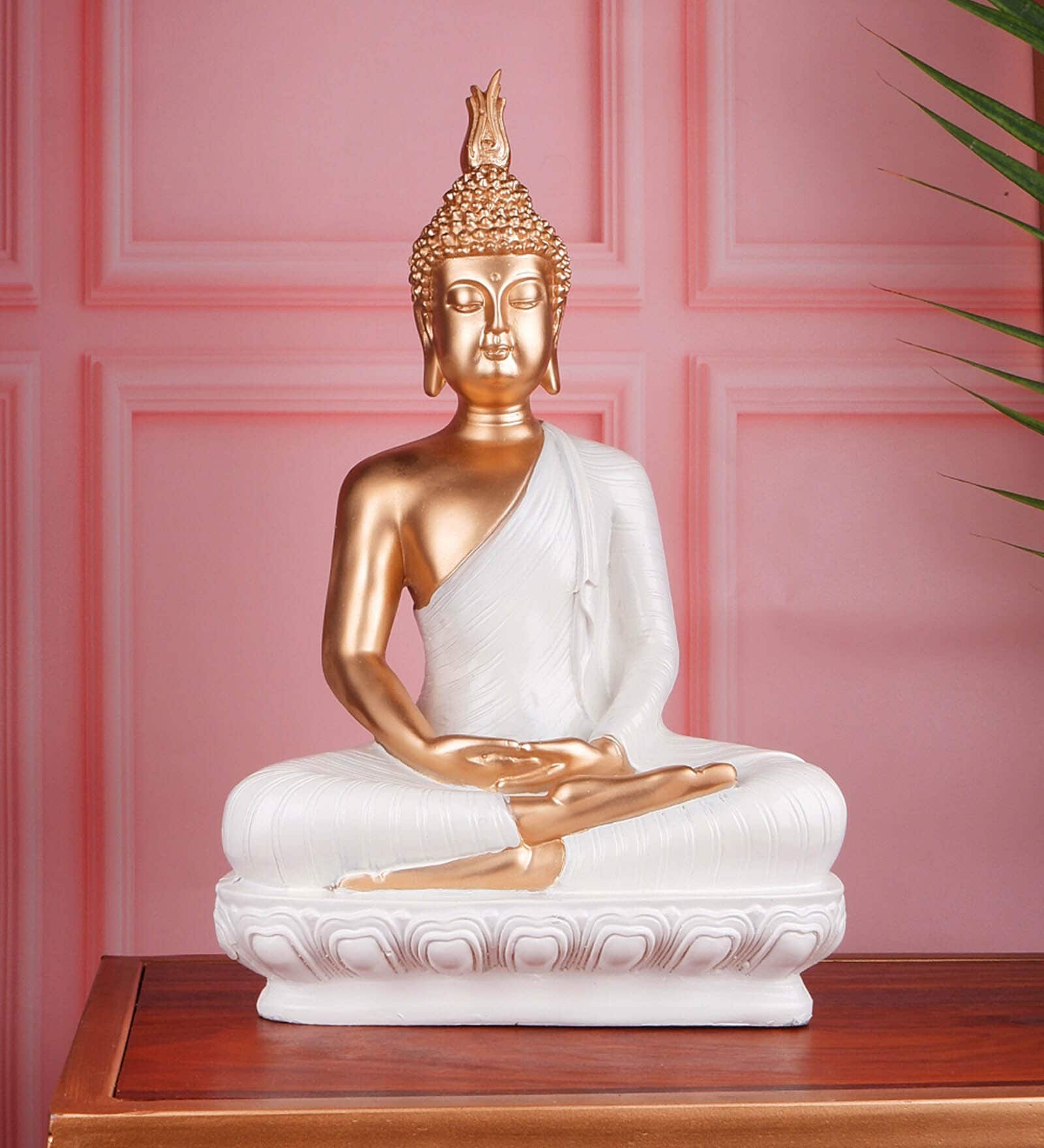 Brown Polyresin Premium Buddha Figurine