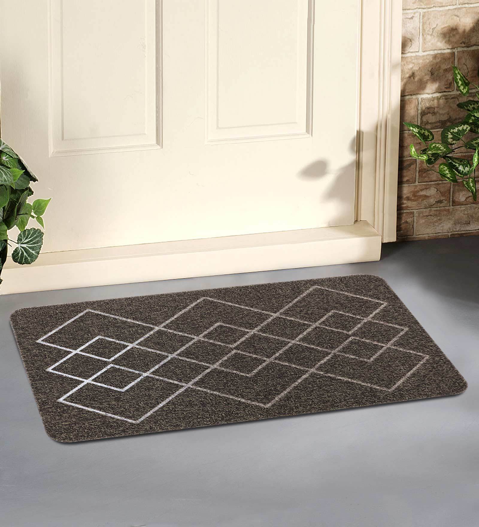 Buy Brown PVC Antiskid 16X24 Inch Door Mat with Rubber Backing by ...