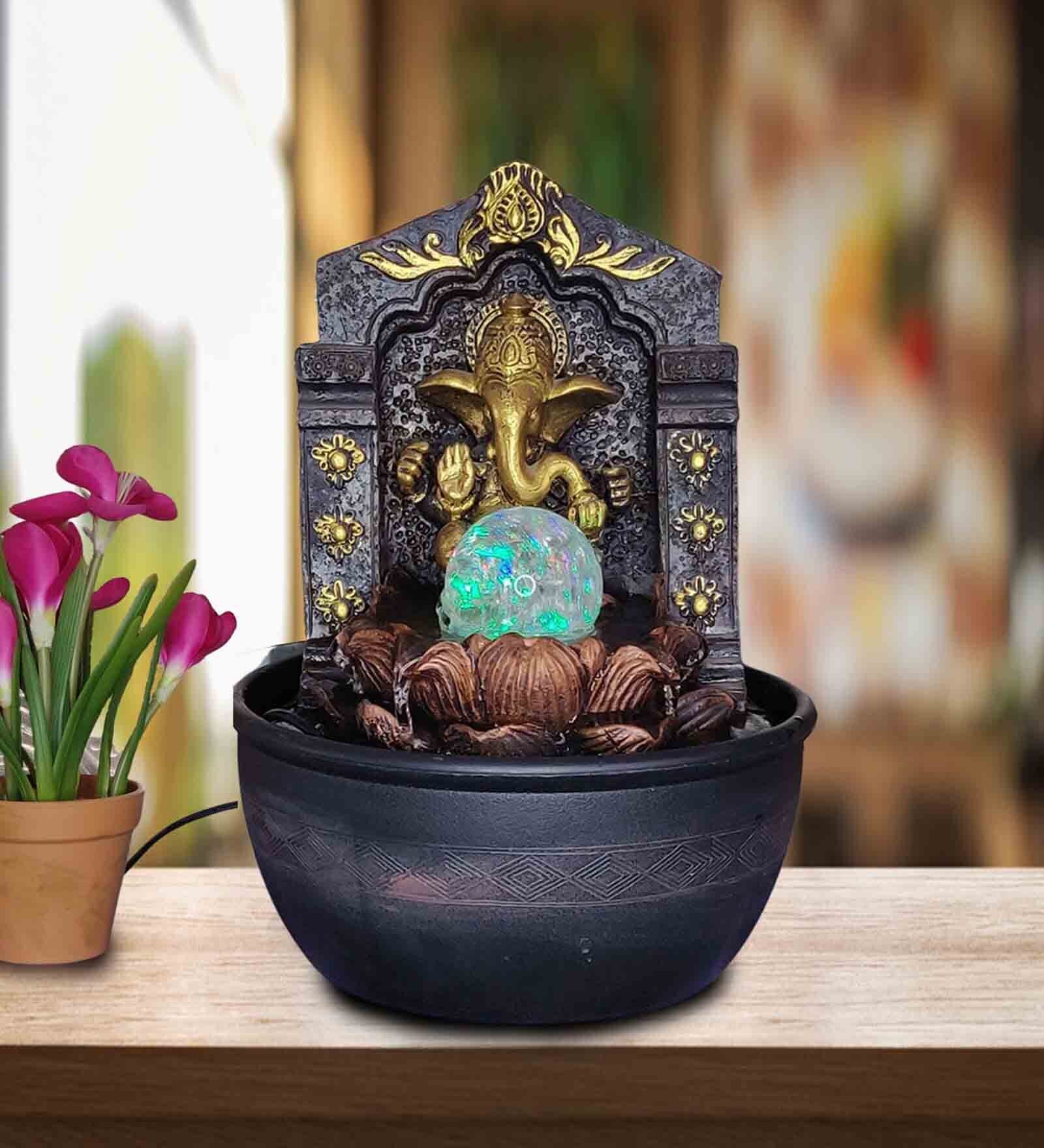 Buy Brown Resin Ganesh Indoor Water Fountain by Wonderland at 29 OFF by Wonderland Pepperfry