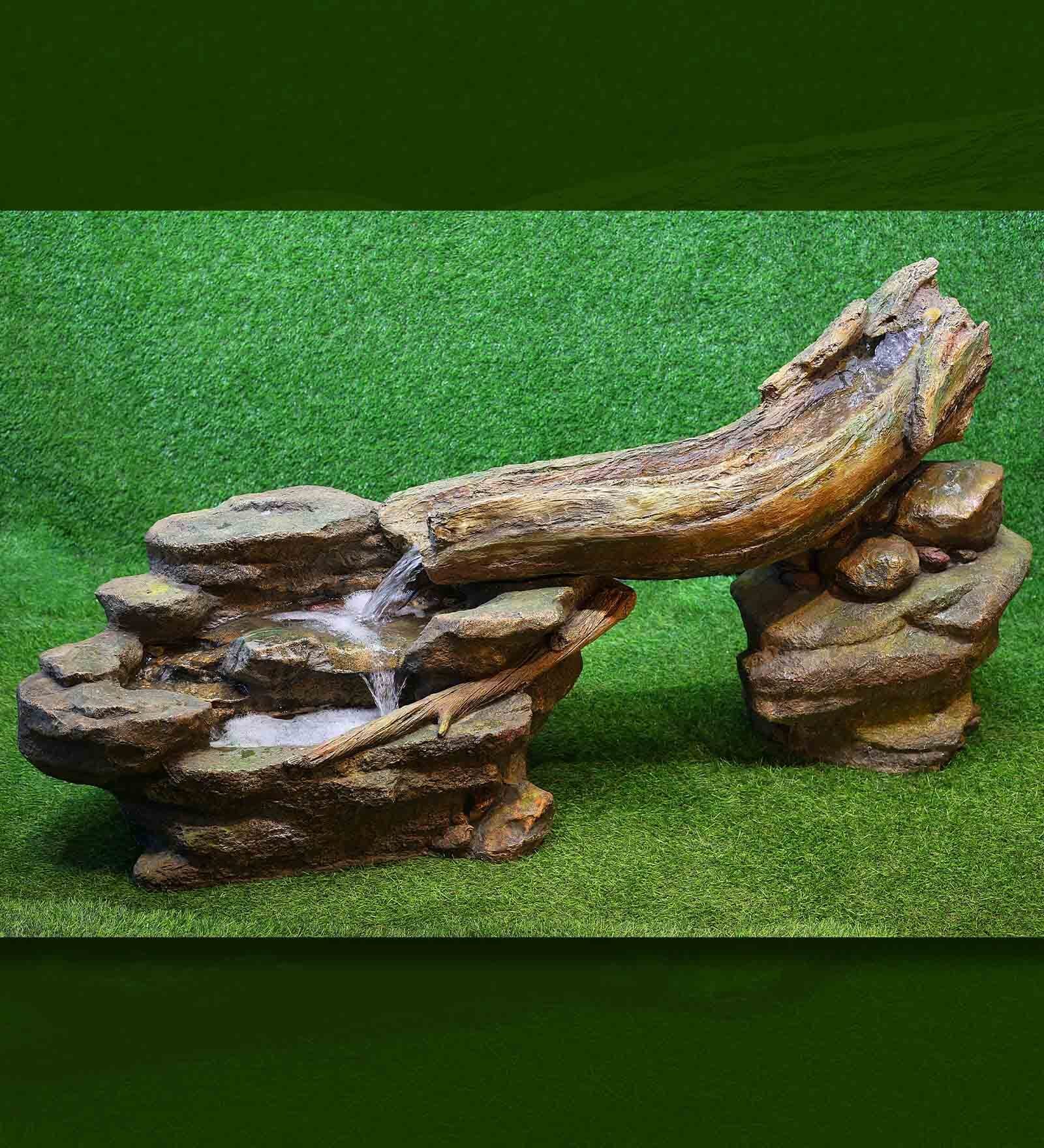 Mountain River Brown Sand Stone Indoor Water Fountain