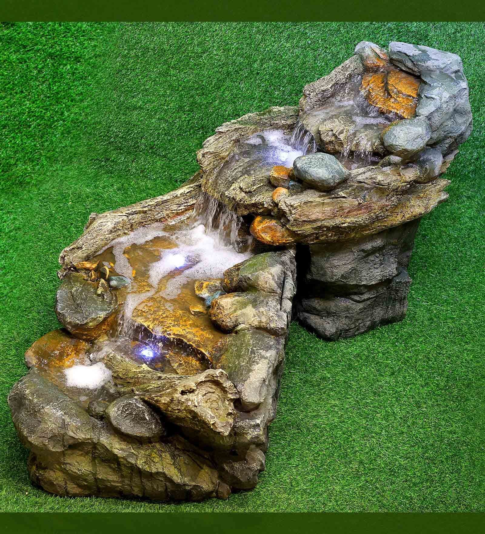 Mountain Stream Brown Sand Stone Indoor Water Fountain