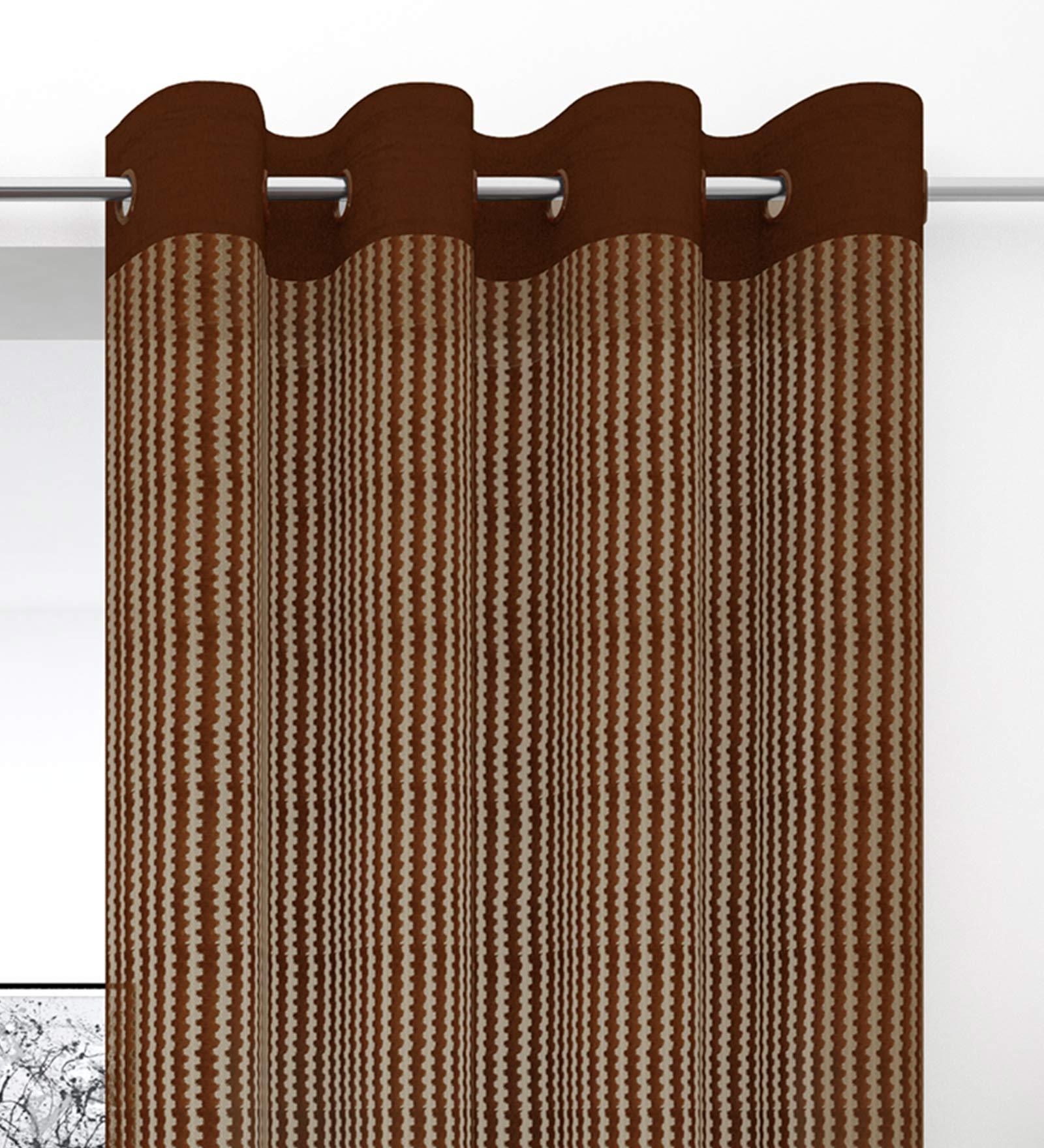 Polyester Sheer 9 Feet Set Of 2 Eyelet Curtains